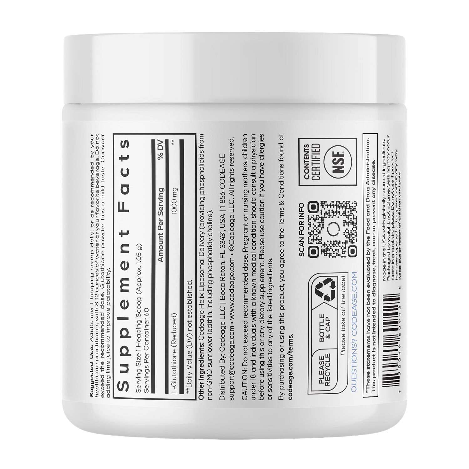 Liposomal Glutathione 1000mg - Unflavored (60 Servings)