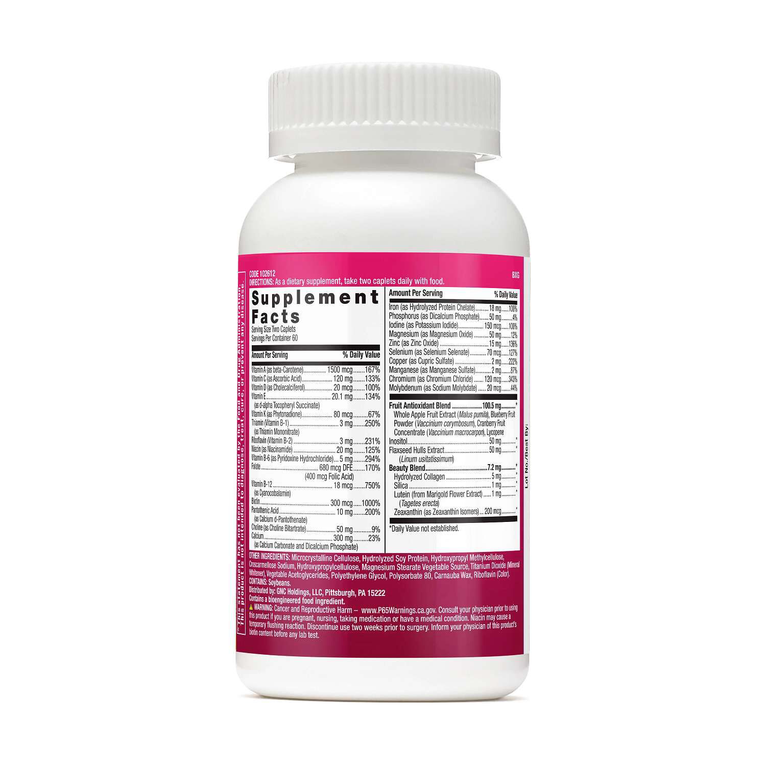 Teen - Multivitamin For Girls 12-17 - 120 Caplets (60 Servings)