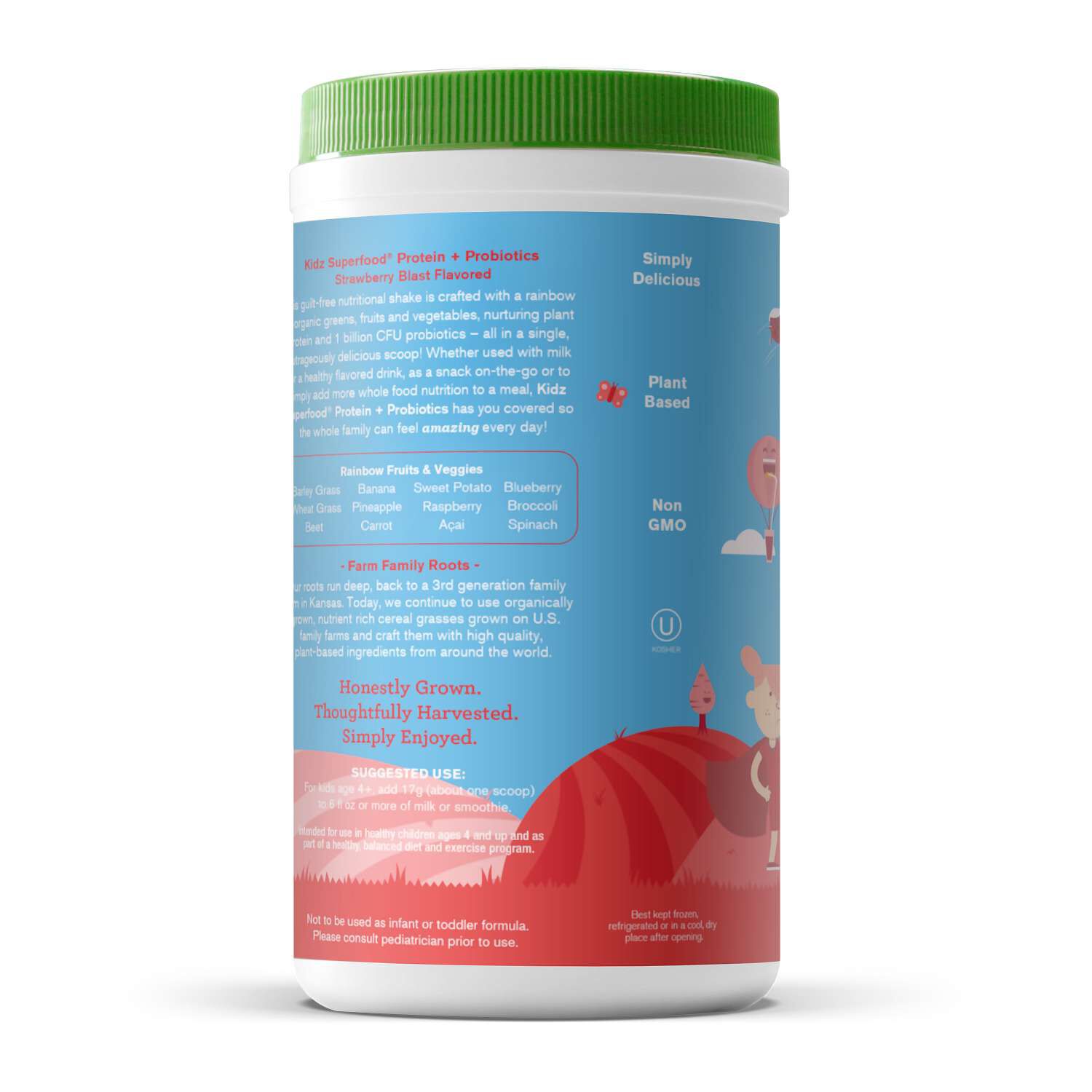 Kidz Superfood Protein + Probiotics - Strawberry Blast (15 Servings)