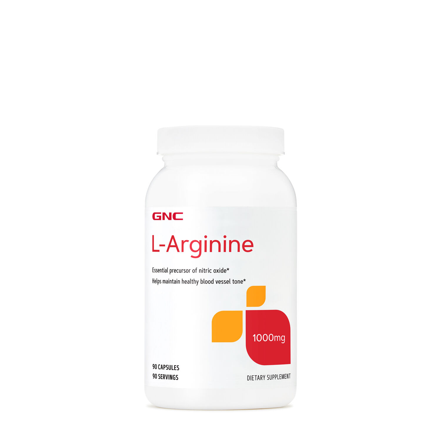 GNC L-Arginine Supplement Facts Front