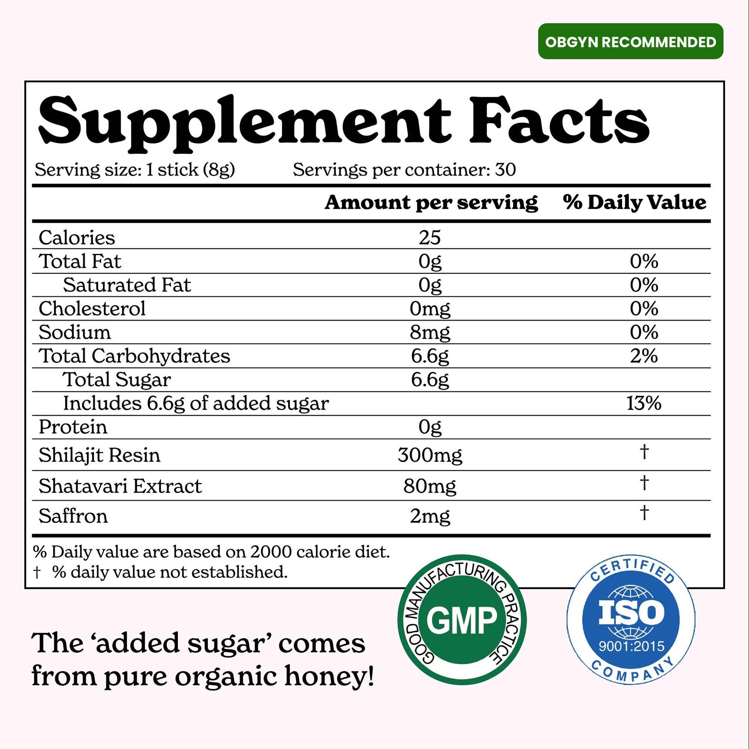 She-lajit Honey Sticks - Strawberry (30 Sticks)  | GNC