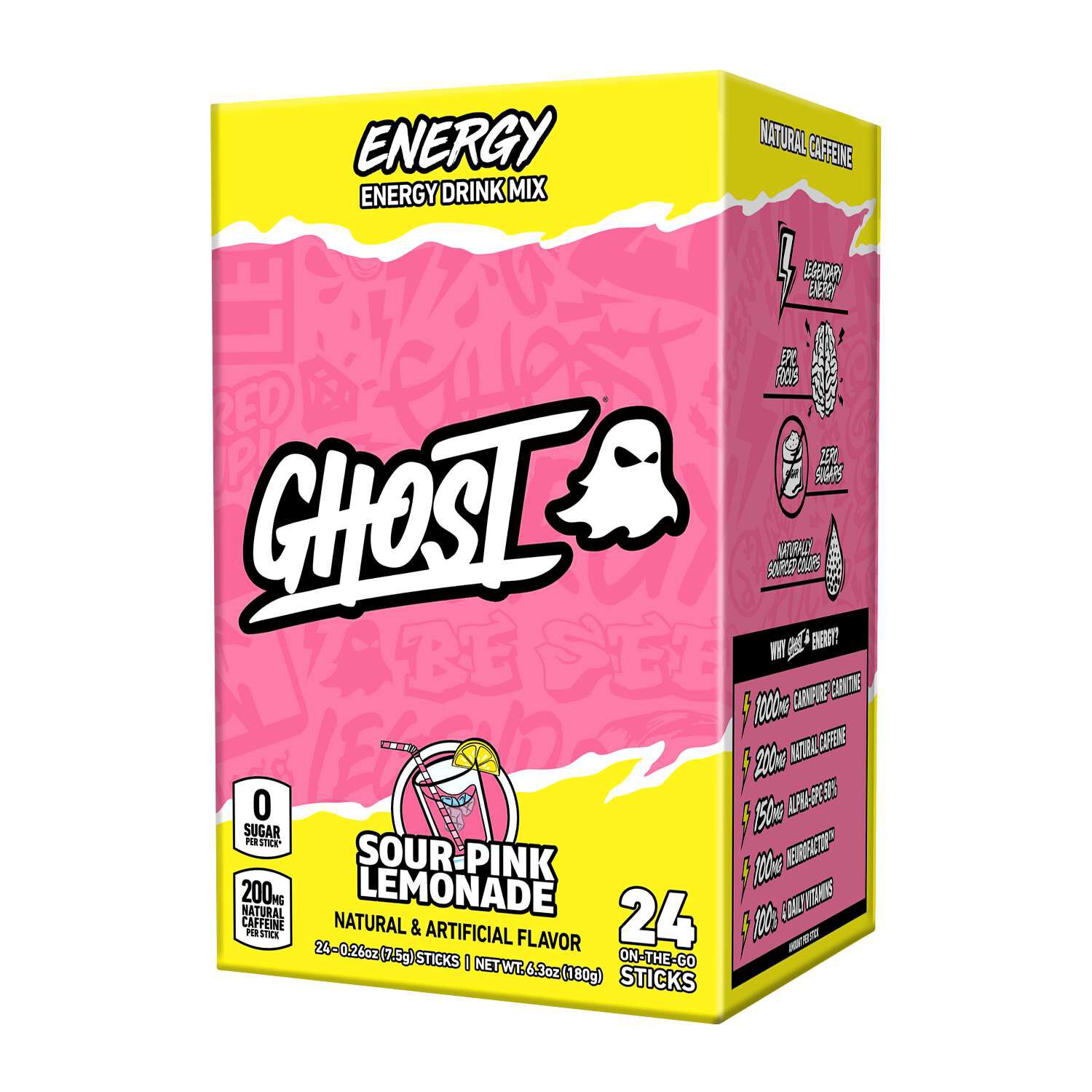 Energy Sticks - Sour Pink Lemonade (24 Stick Packs) Sour Pink Lemonade | GNC
