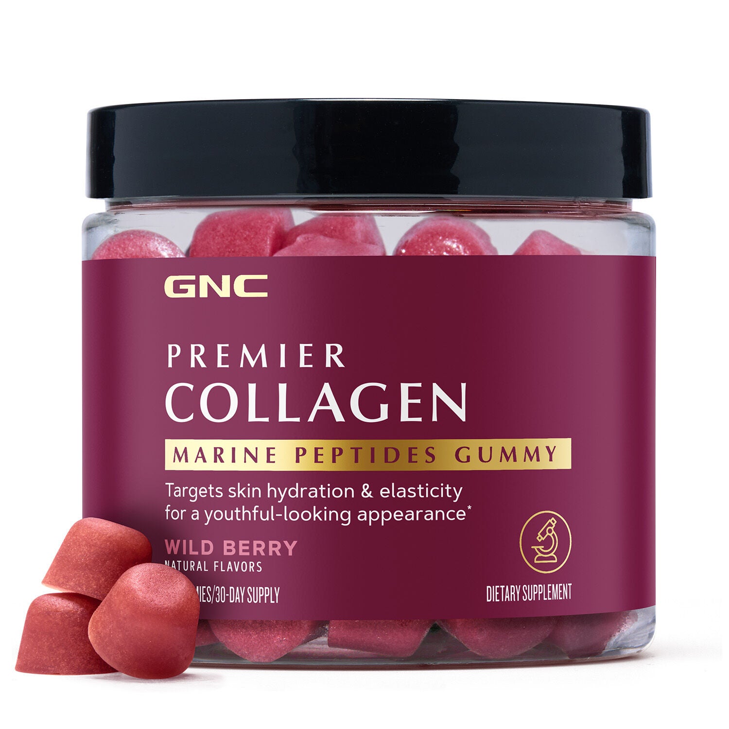 Premier Collagen Marine Peptides Gummy - Wild Berry - 90 Gummies (30 Servings) | GNC