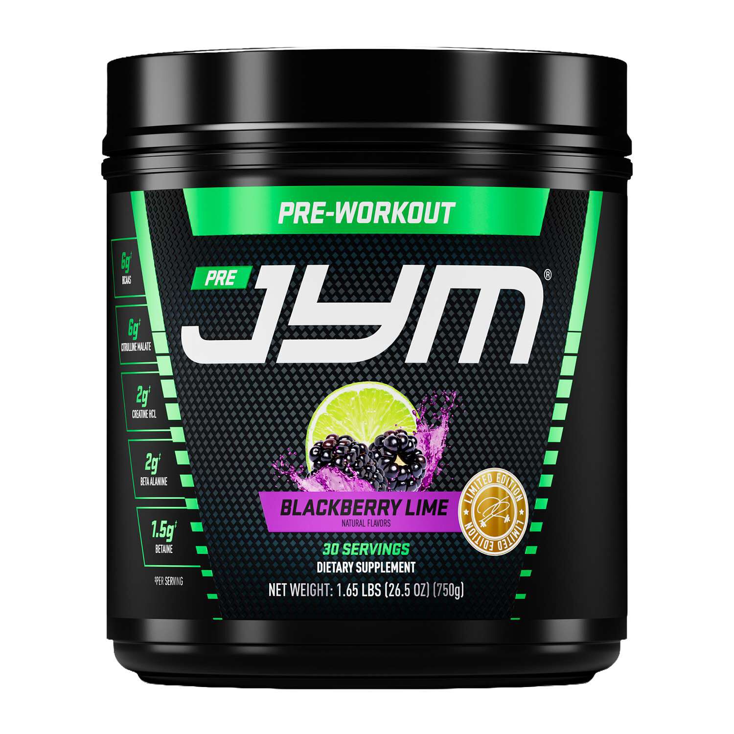 Pre Jym Pre-Workout - Blackberry Lime (30 Servings) | GNC