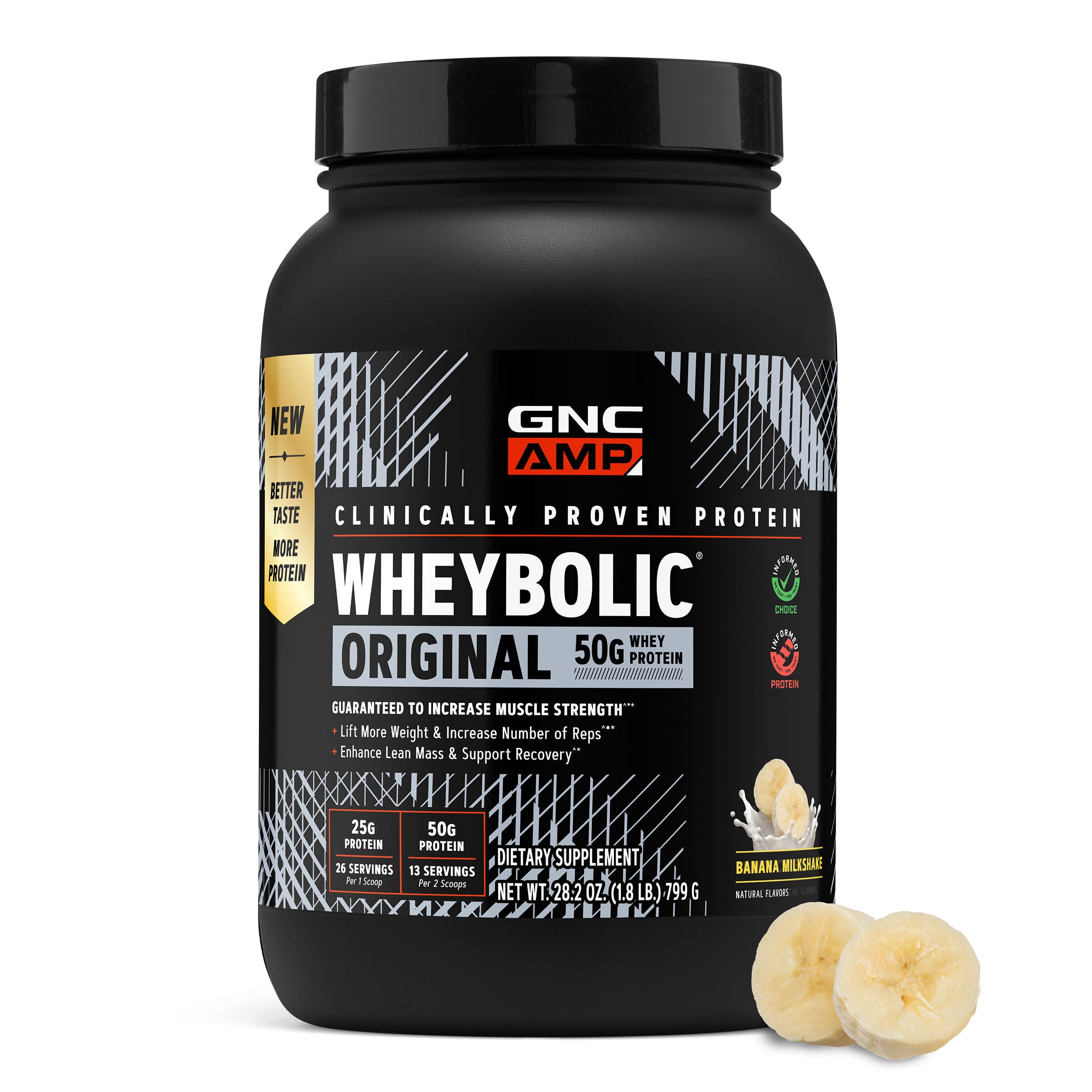 New Wheybolic - Banana Milkshake (26 Servings) Banana Milkshake | GNC