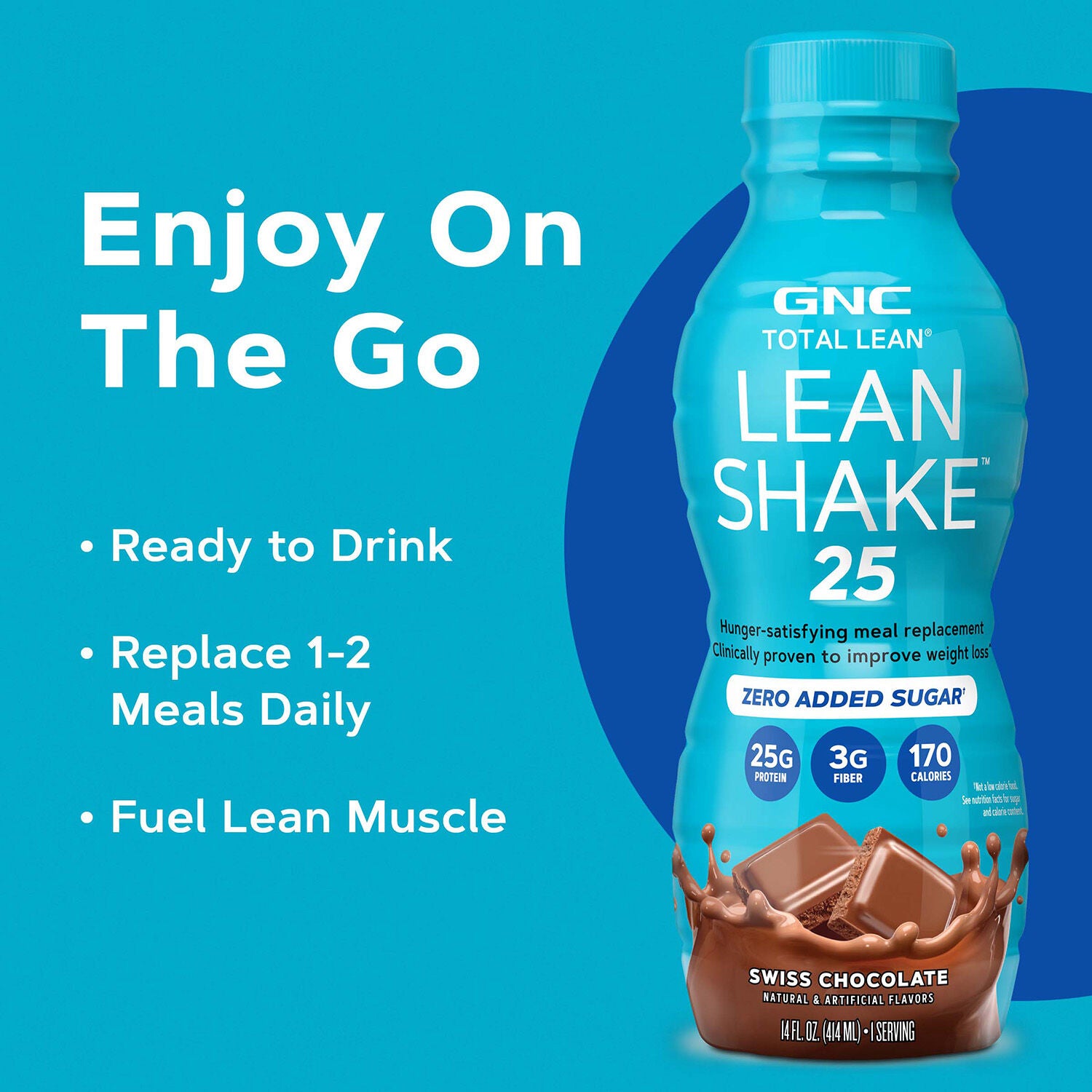 Lean Shake&trade; 25 - Swiss Chocolate - 14oz. (12 Bottles) Swiss Chocolate | GNC