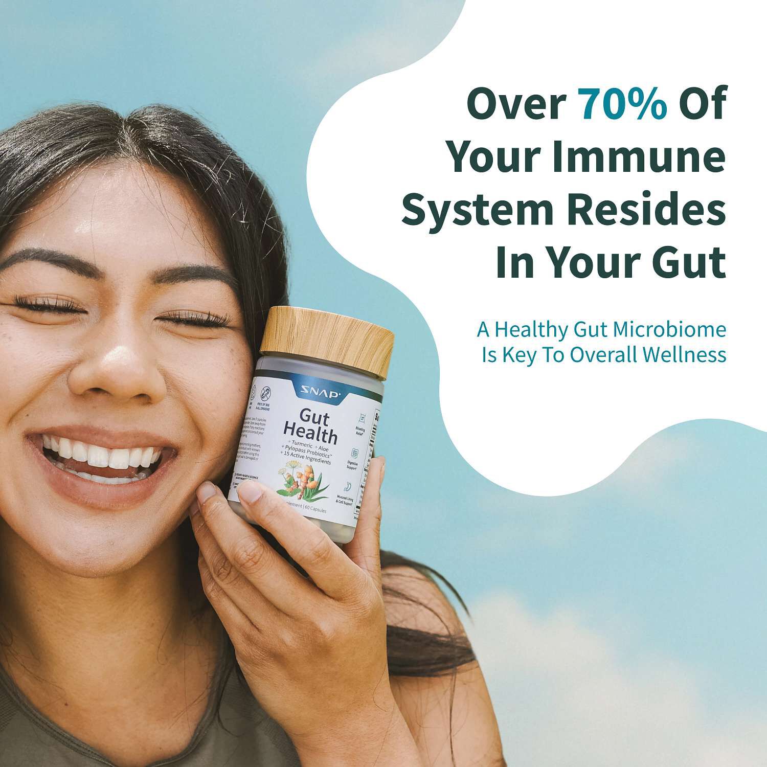 Gut Health Capsules - 60 Capsules (30 Servings)
