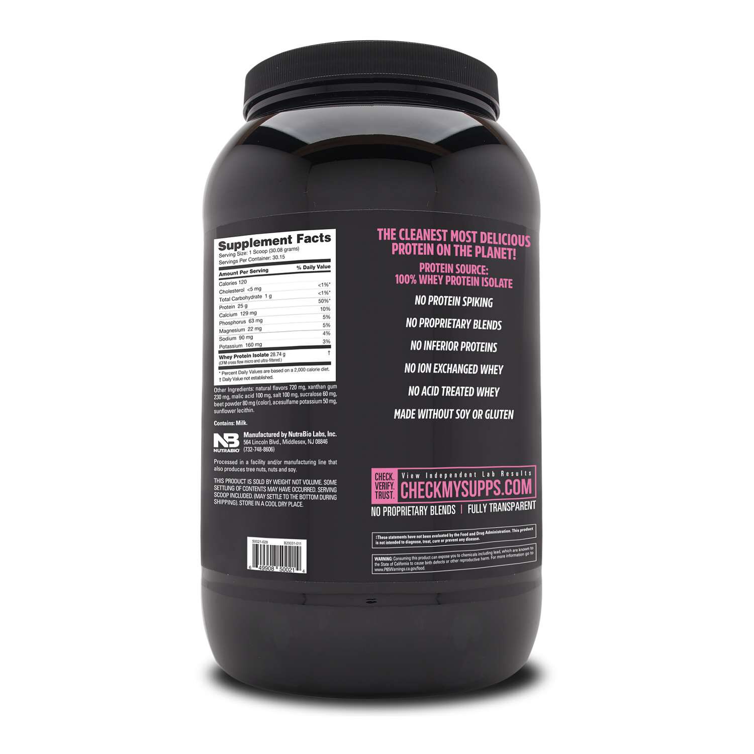 Whey Protein Isolate - Strawberry Ice Cream (30 Servings)