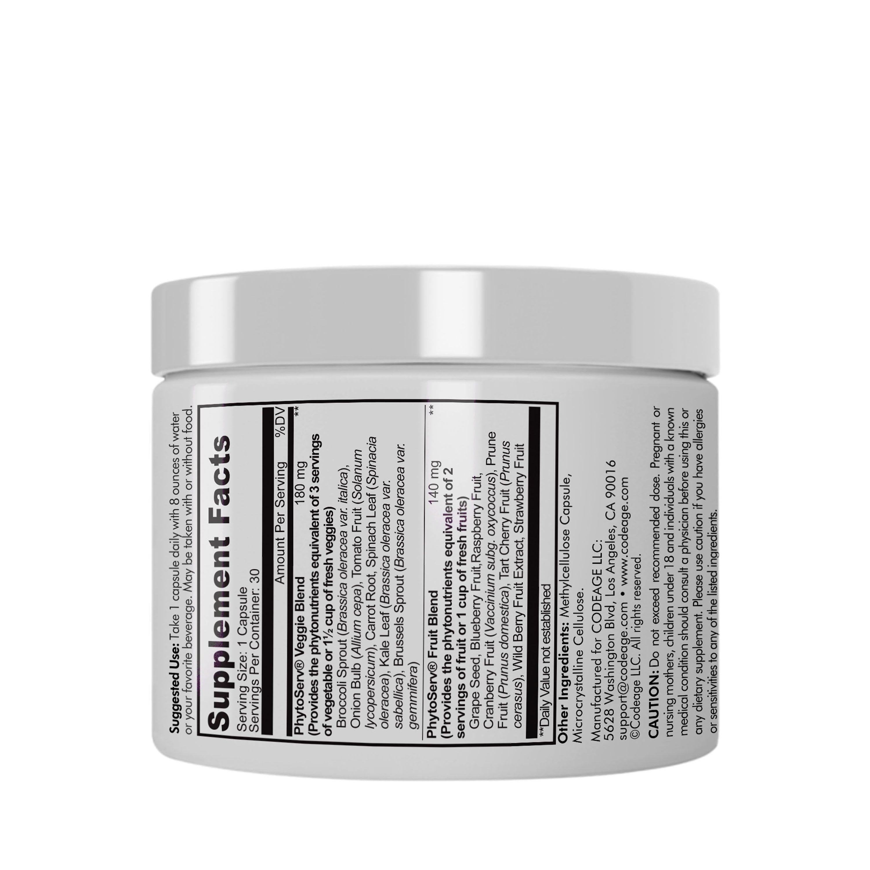 Five A Day Fruits + Vegetables - 30 Capsules (30 Servings)  | GNC