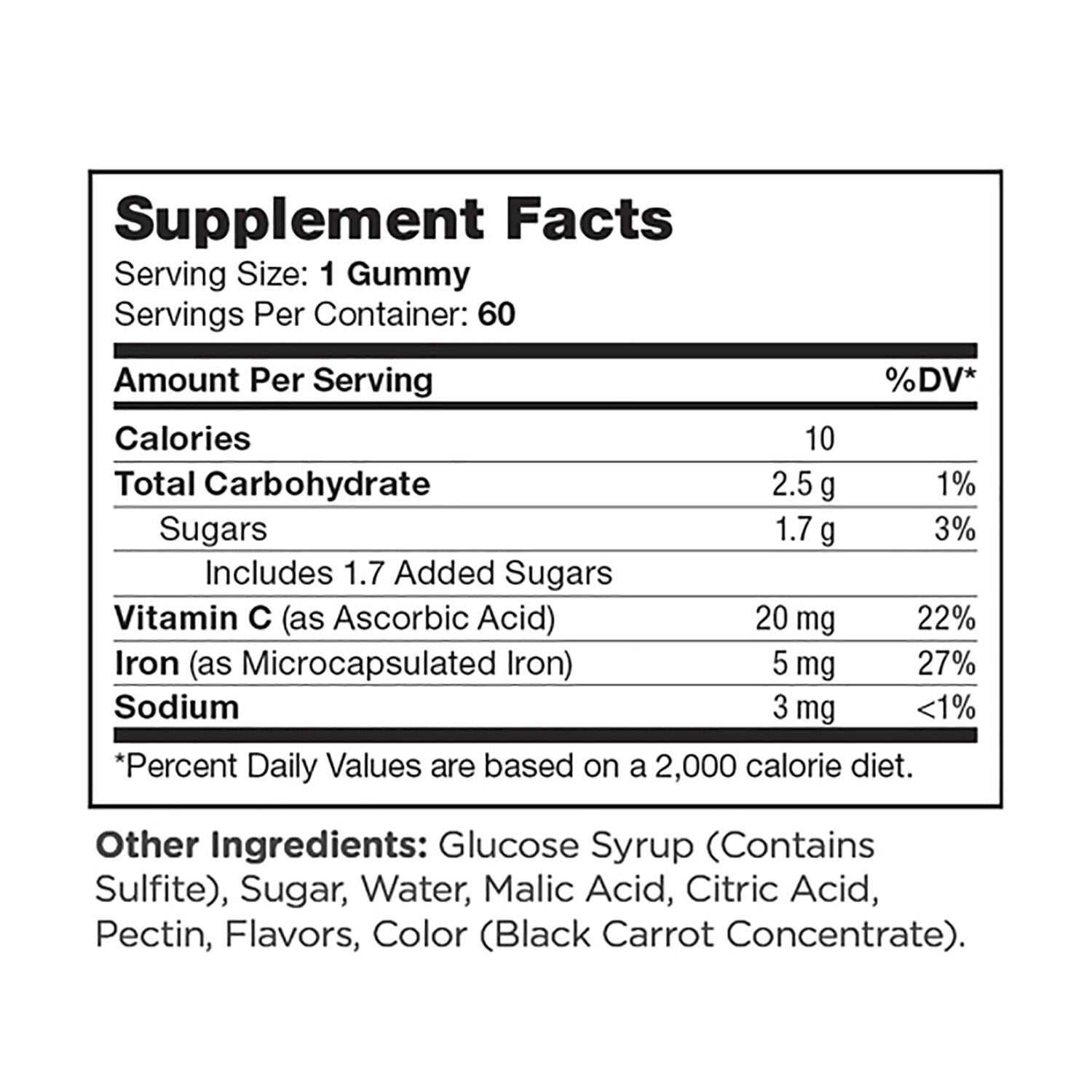 CHAPTER ONE&trade; Iron Gummies - 60 Gummies (60 Servings)  | GNC