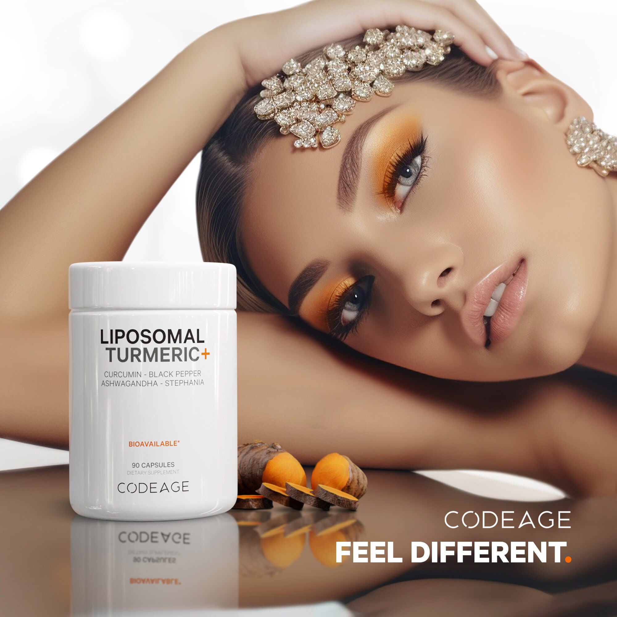 Liposomal Fermented Turmeric + Black Pepper - Curcumin &amp; Ginger - 90 Capsules (30 Servings)  | GNC