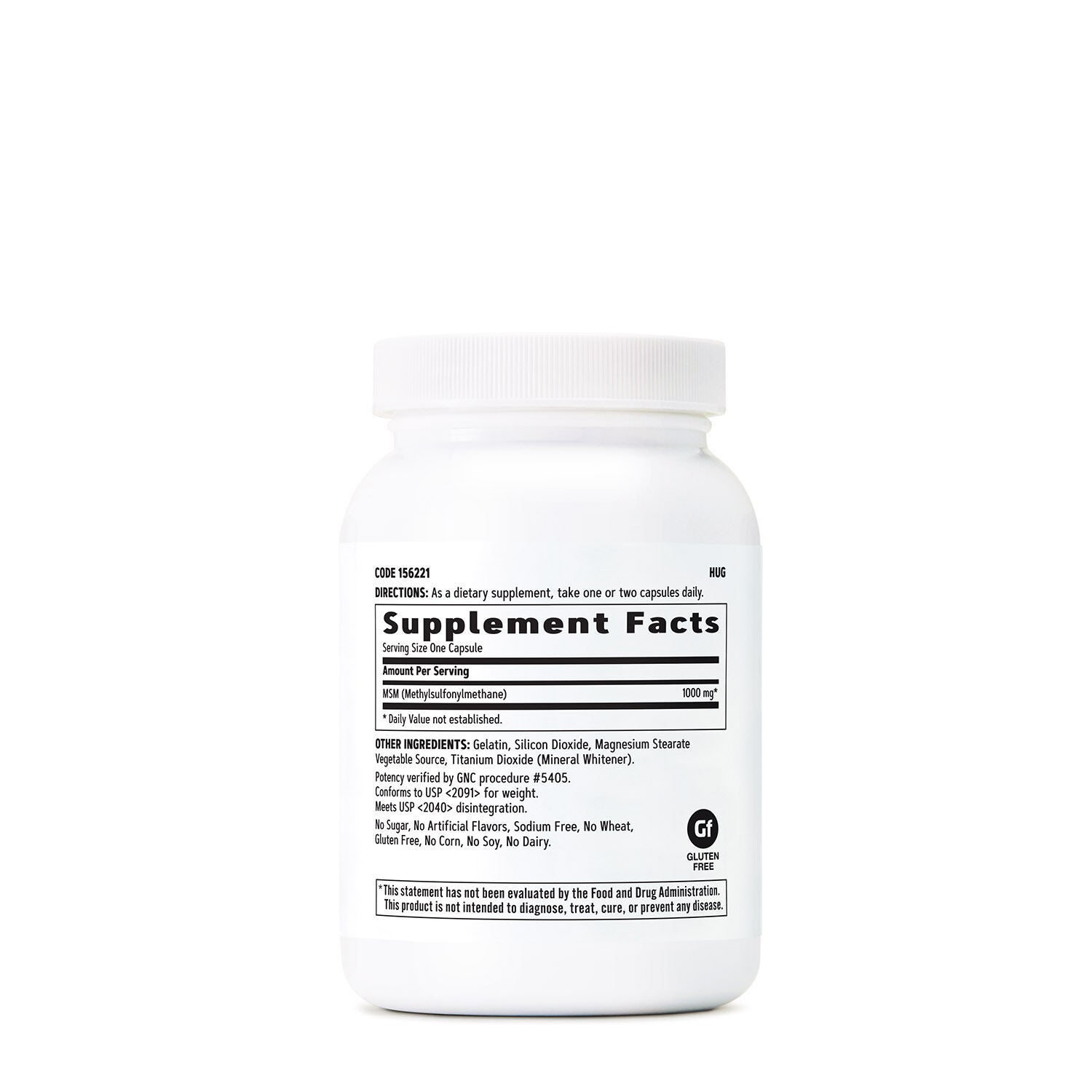 MSM 1000 mg - 90 Capsules (90 Servings)  | GNC