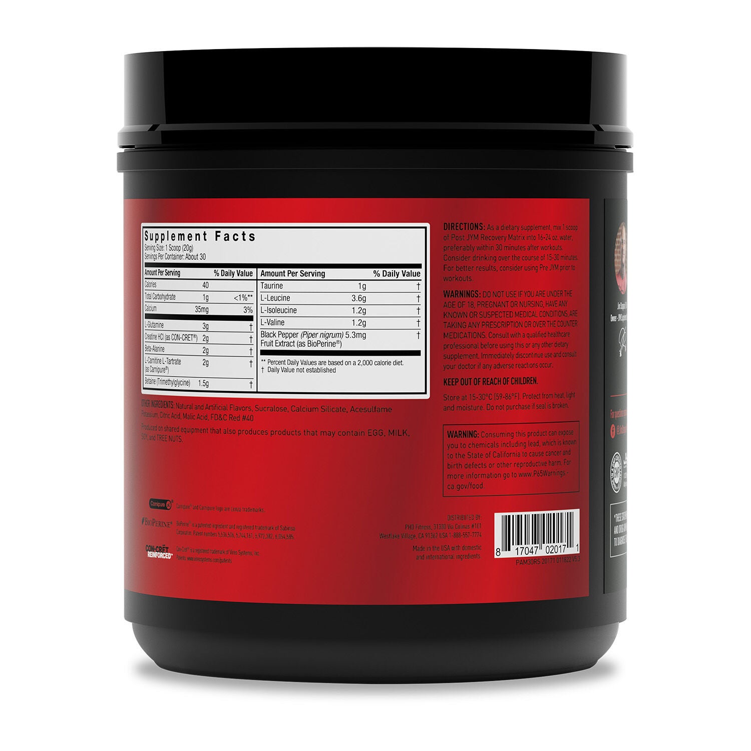 Post Jym Active - Rainbow Sherbet (30 Servings) Rainbow Sherbet | GNC