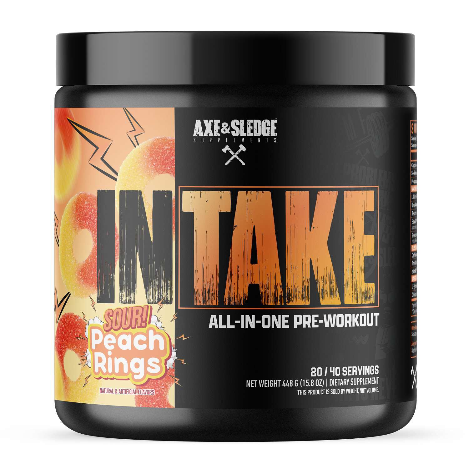 Intake All-In-One Pre-Workout - Sour Peach Rings - (20/40 Servings) Sour Peach Rings | GNC
