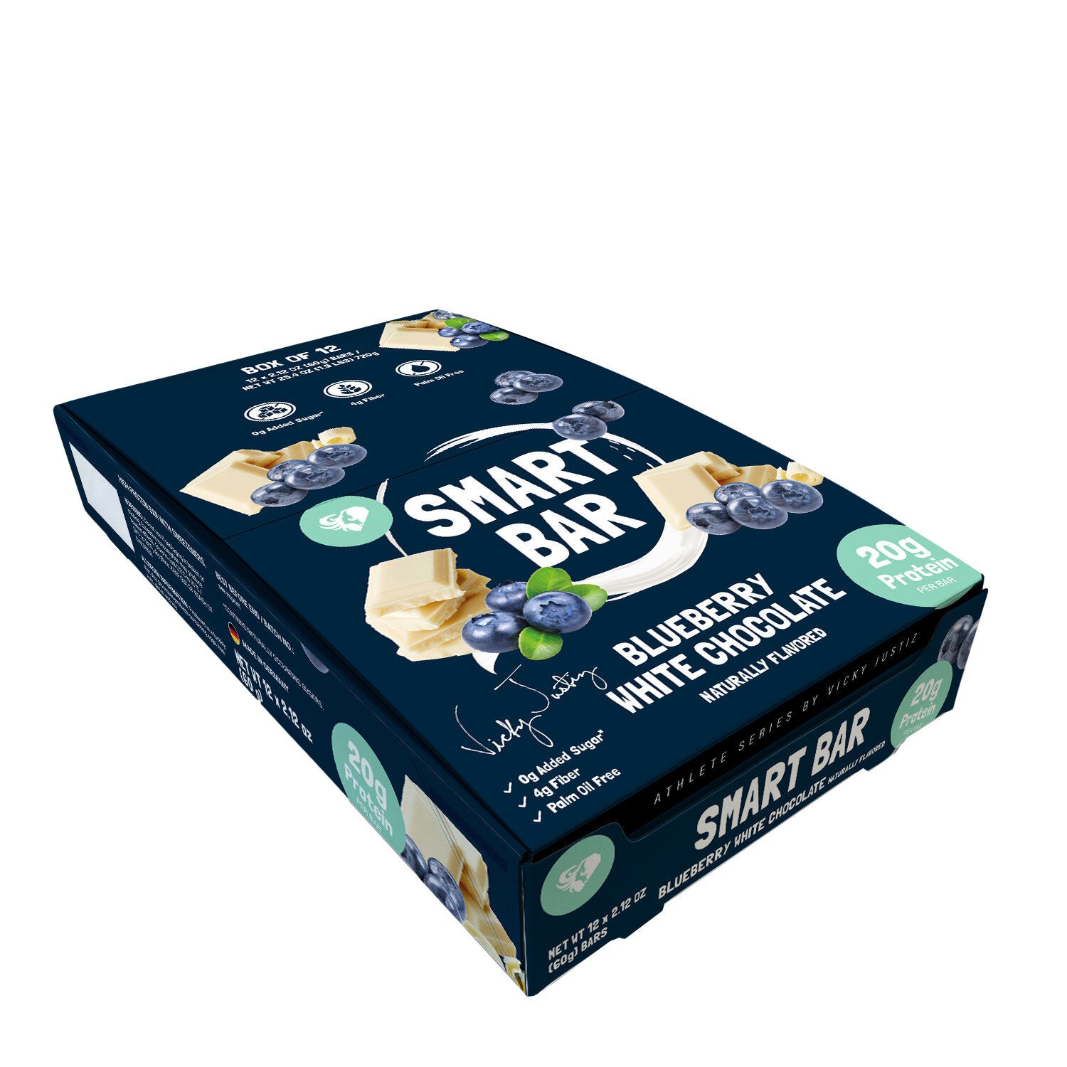Smart Bar Protein Bar - Blueberry White Chocolate - 12 Bars