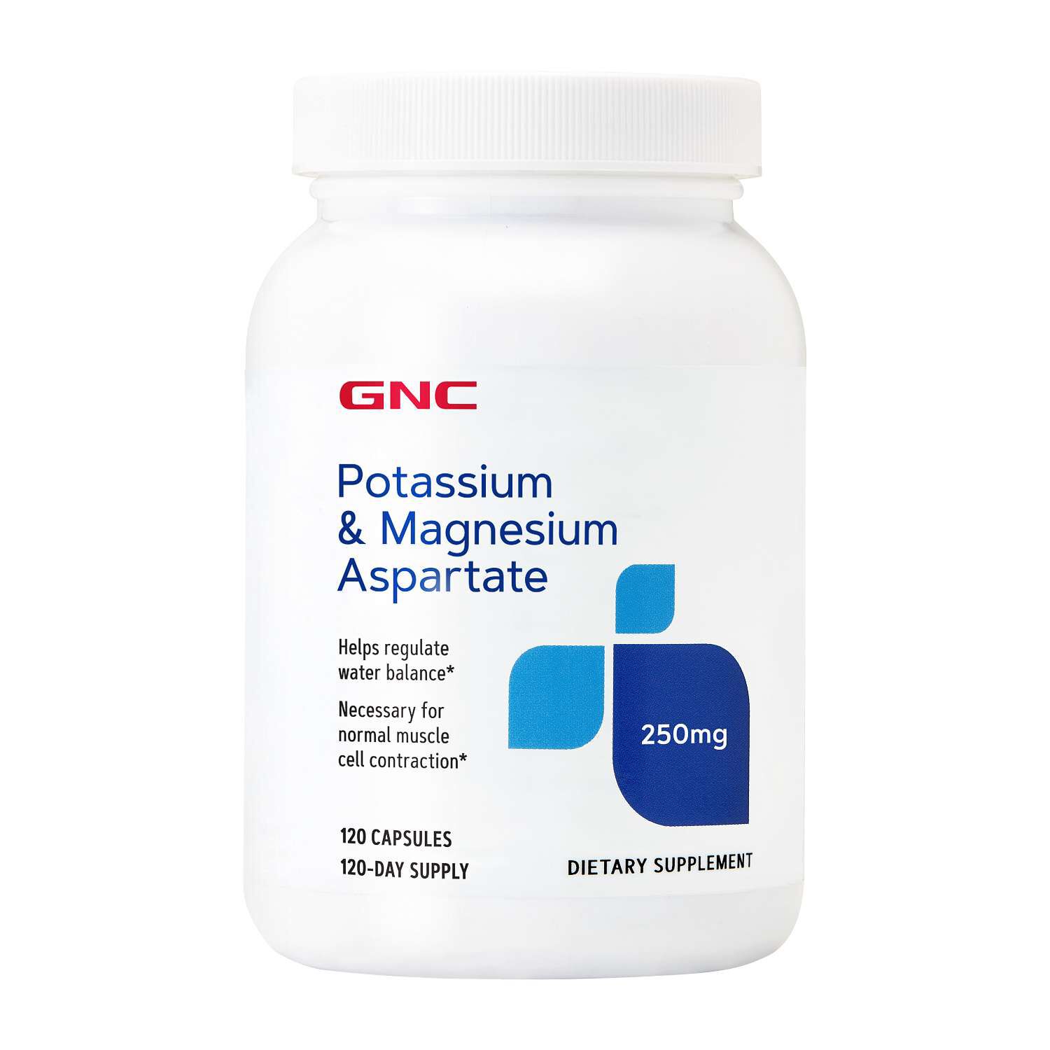 Potassium &amp; Magnesium Aspartate 250 mg - 120 Capsules (120 Servings)  | GNC