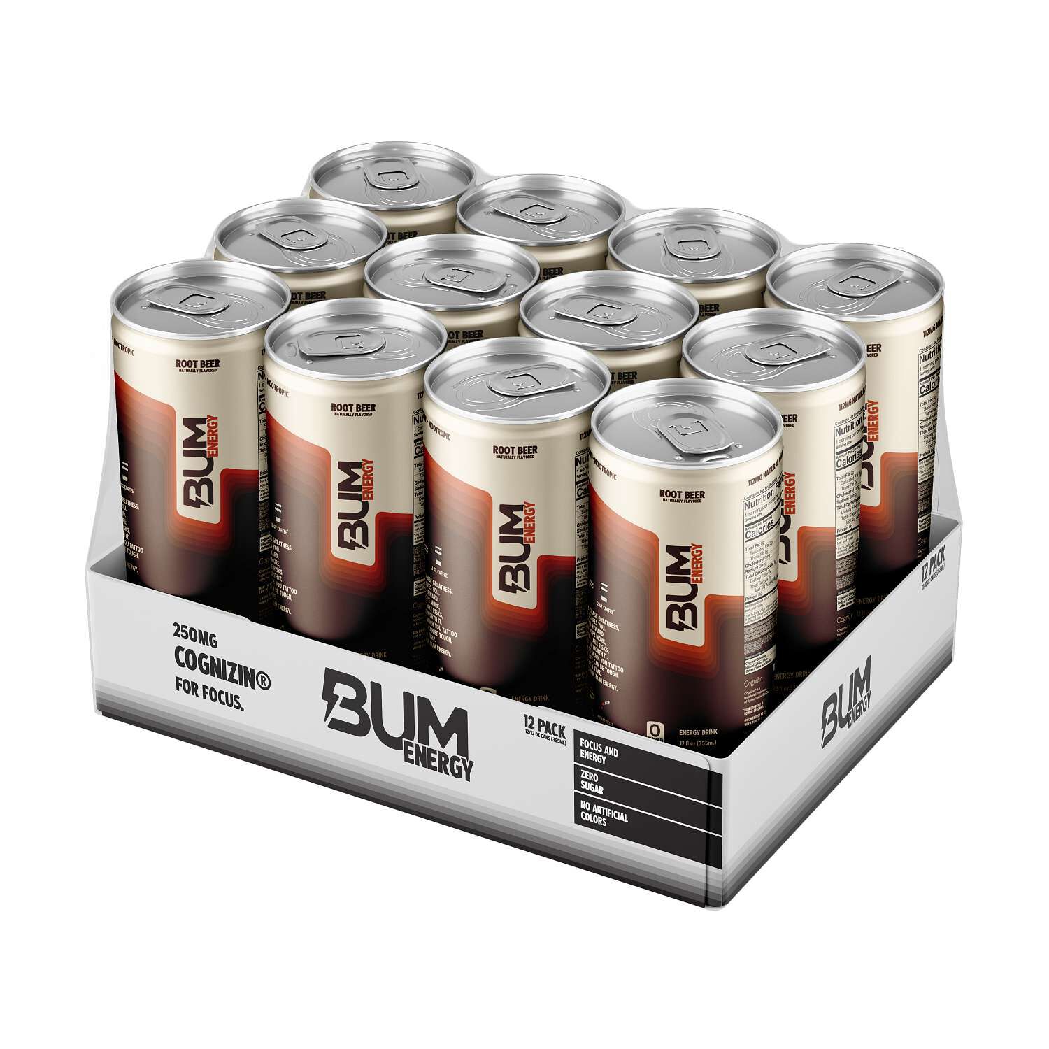 Energy Drink - Root Beer - 12oz. (12 Cans)  | GNC