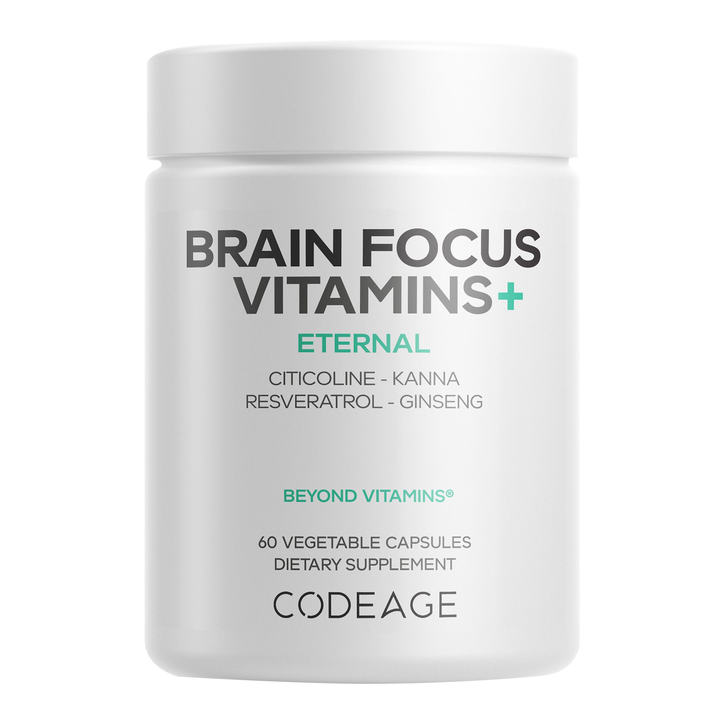 Brain Focus Multivitamin+ - 60 Vegetable Capsules (30 Servings)  | GNC