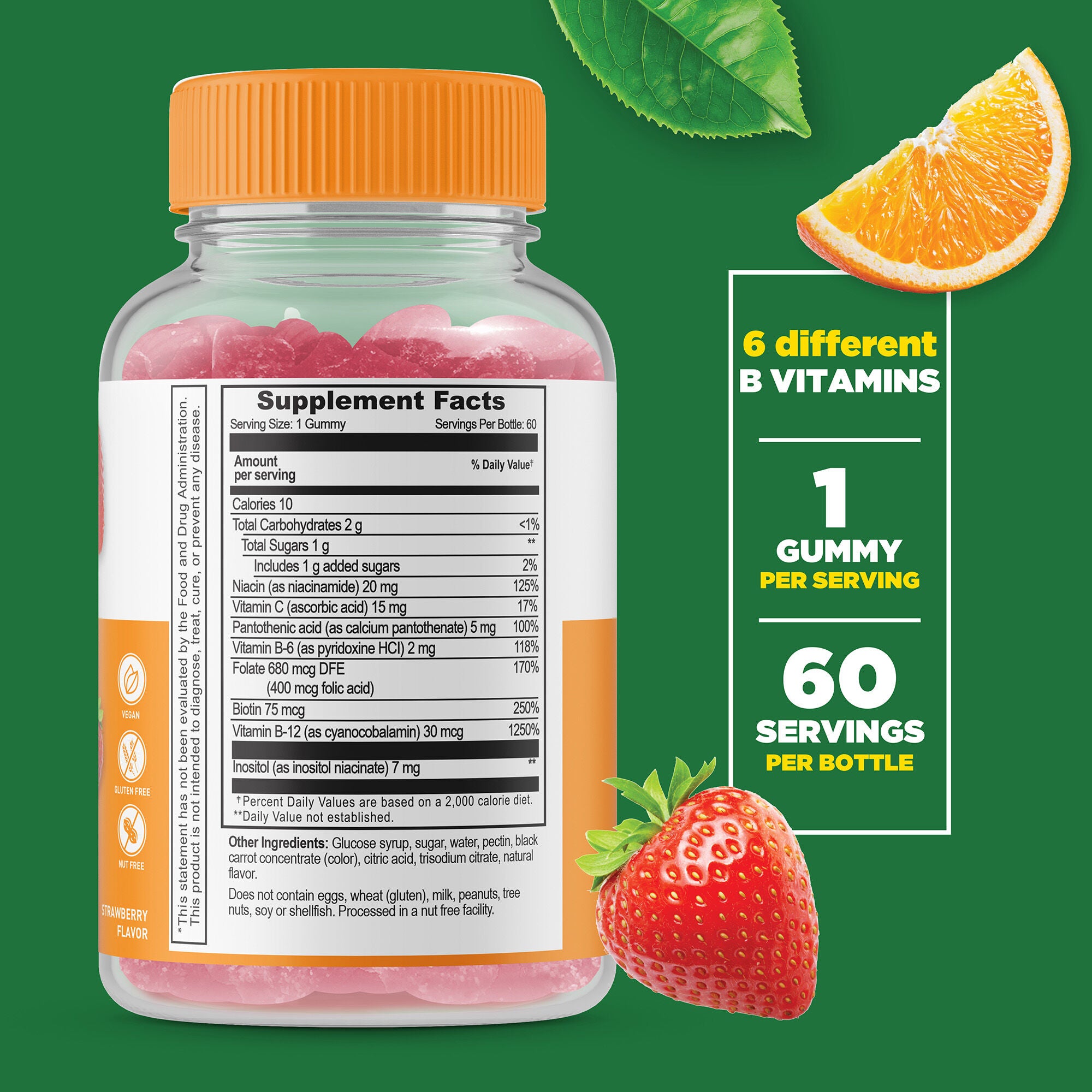 B Complex and Vitamin C - 60 Gummies (60 Servings)  | GNC