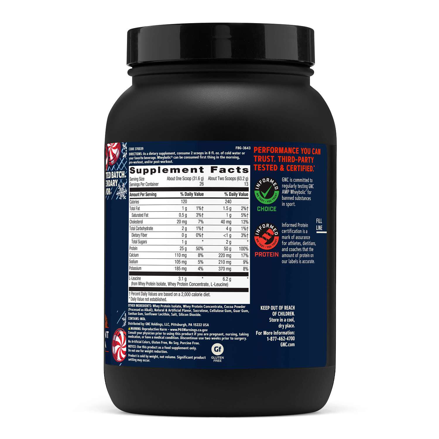 New Wheybolic - Peppermint Hot Cocoa (13 Servings)