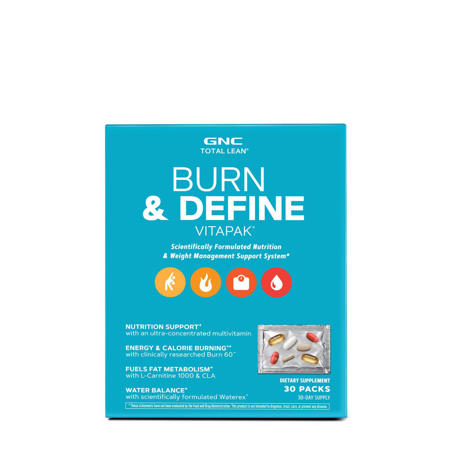 GNC Total Lean® Burn & Define VitaPak® - 30 Vitapaks