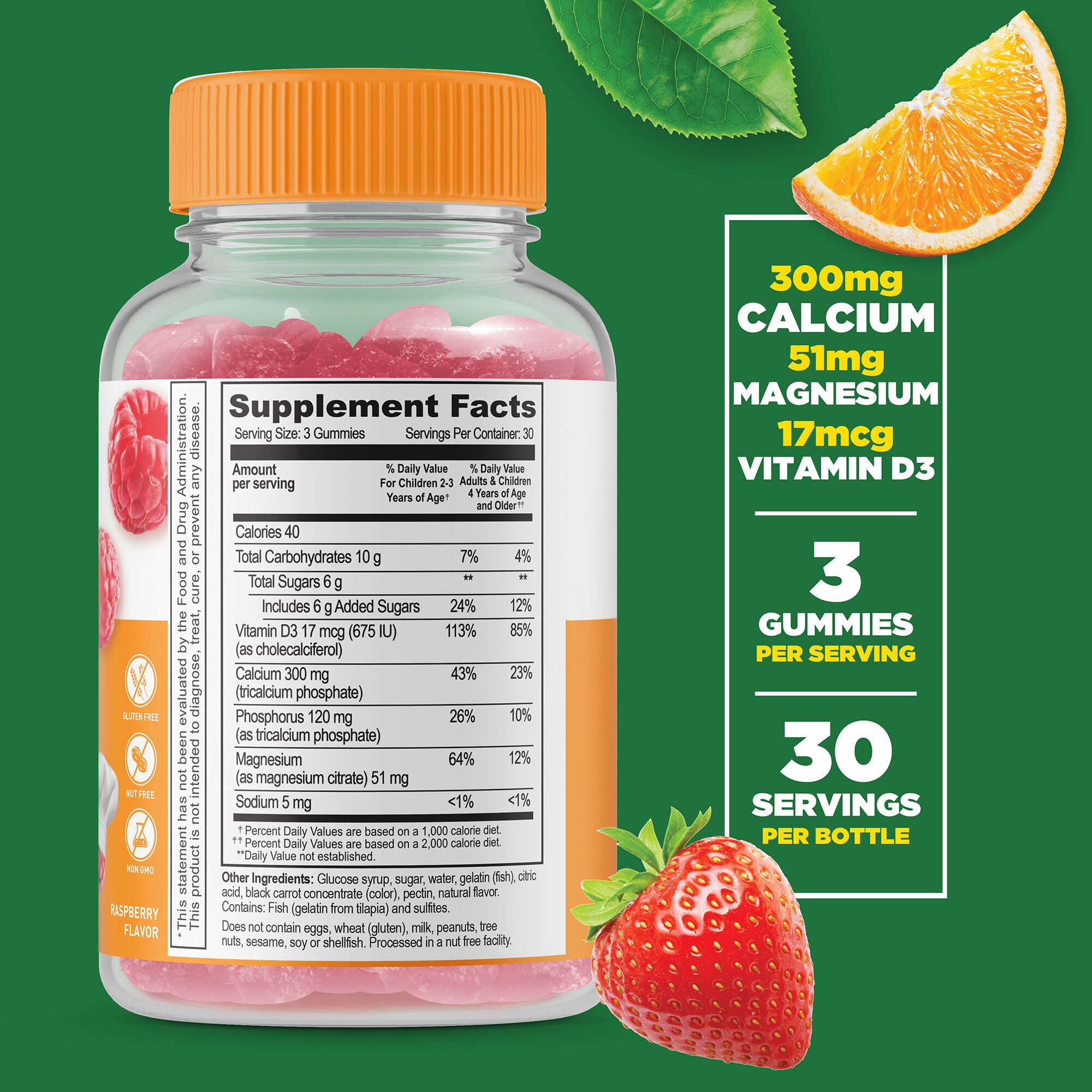 Kids Calcium Magnesium and Vitamin D3 - 90 Gummies (30 Servings)  | GNC