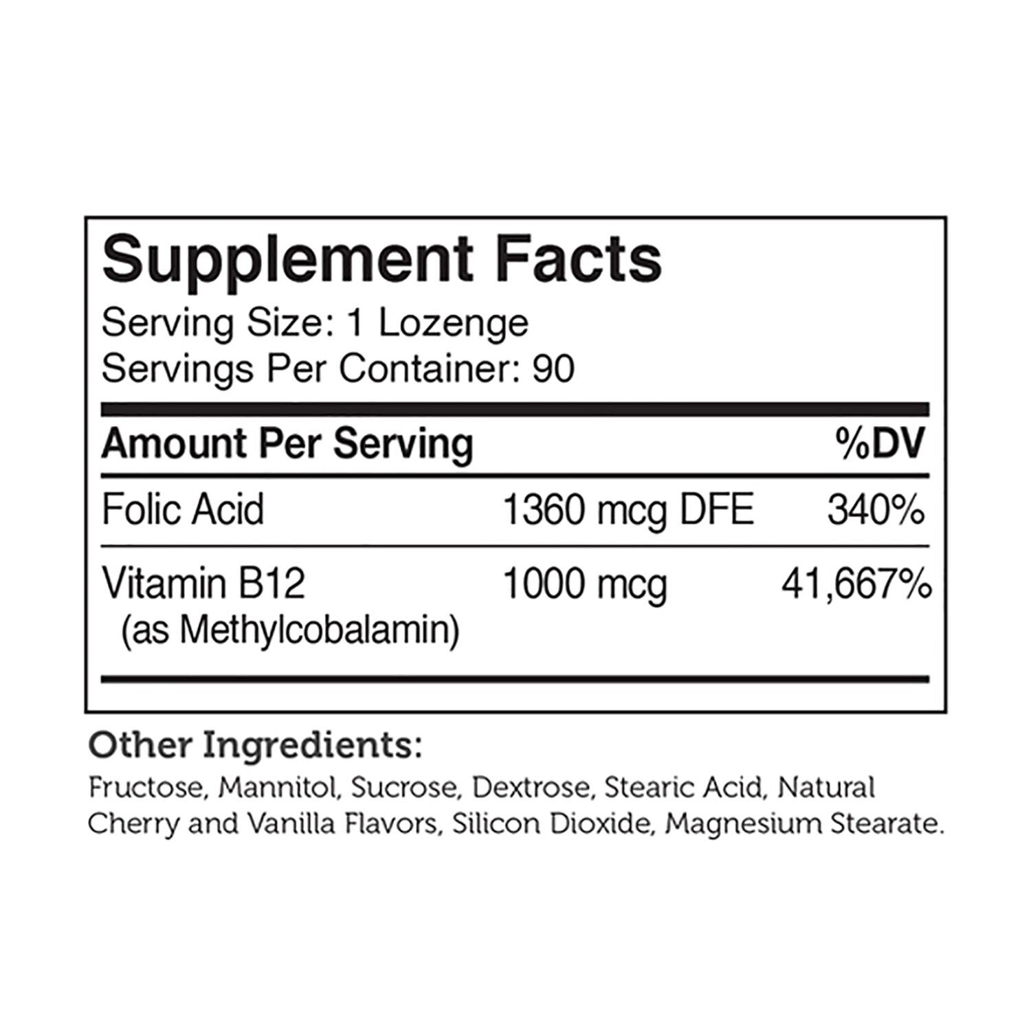 B12 Energizer&trade;* - Cherry - 90 Lozenges (90 Servings)  | GNC