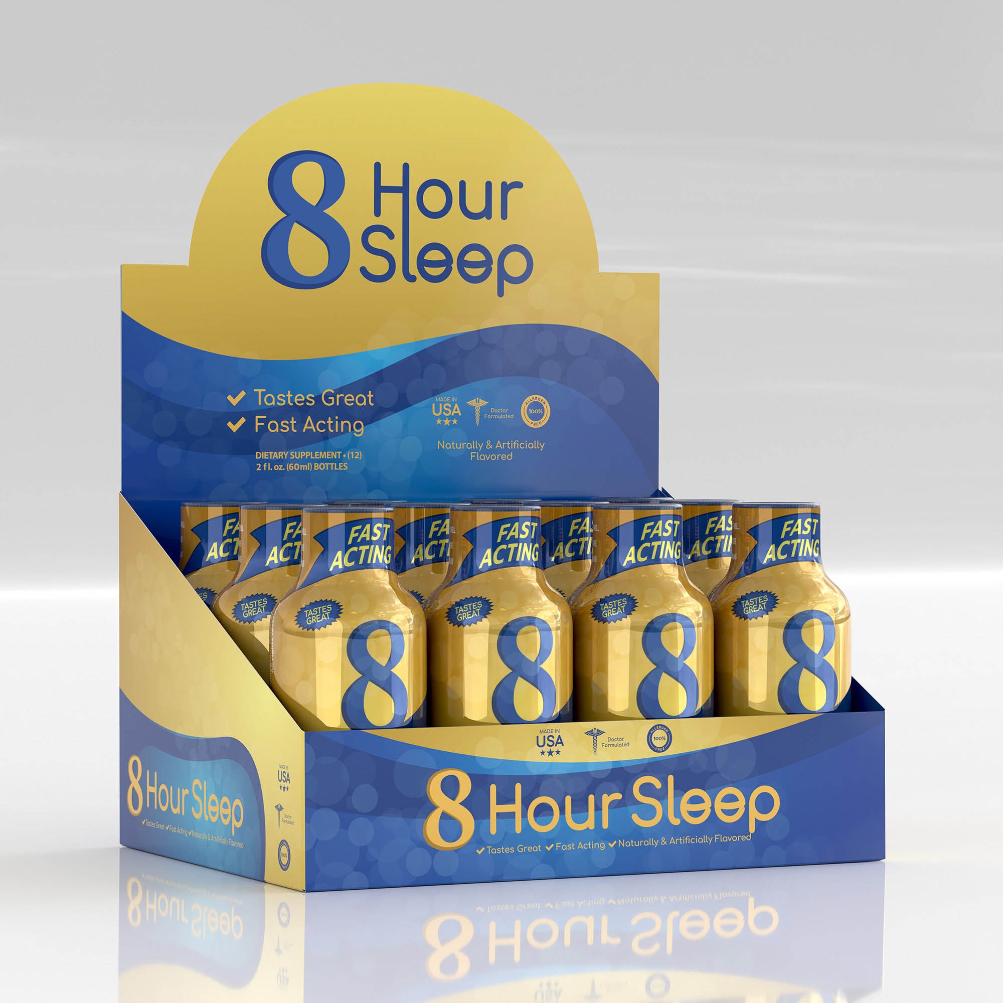 8 Hour Sleep Liquid Supplement - Berry - 1.93 oz. (12 Bottles)  | GNC