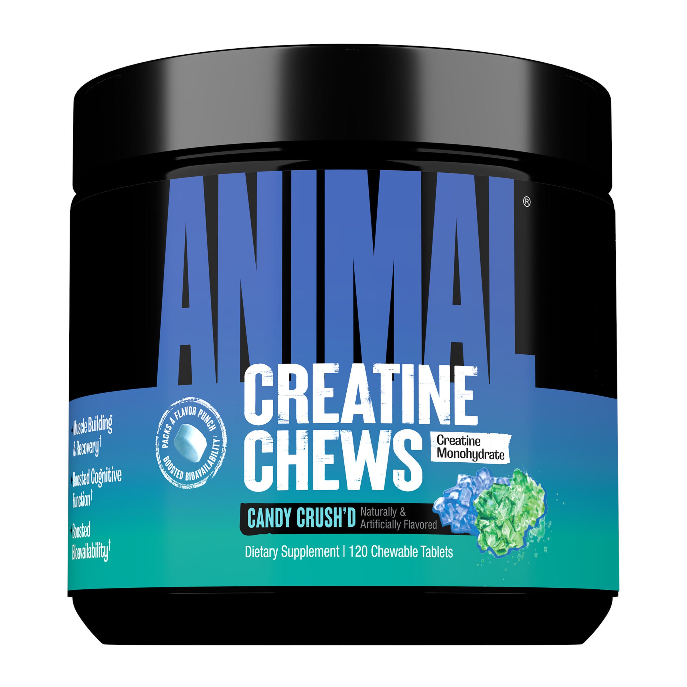 Animal Creatine Chews - Fruit Punch 120 Chewable Tablets (30 Servings)