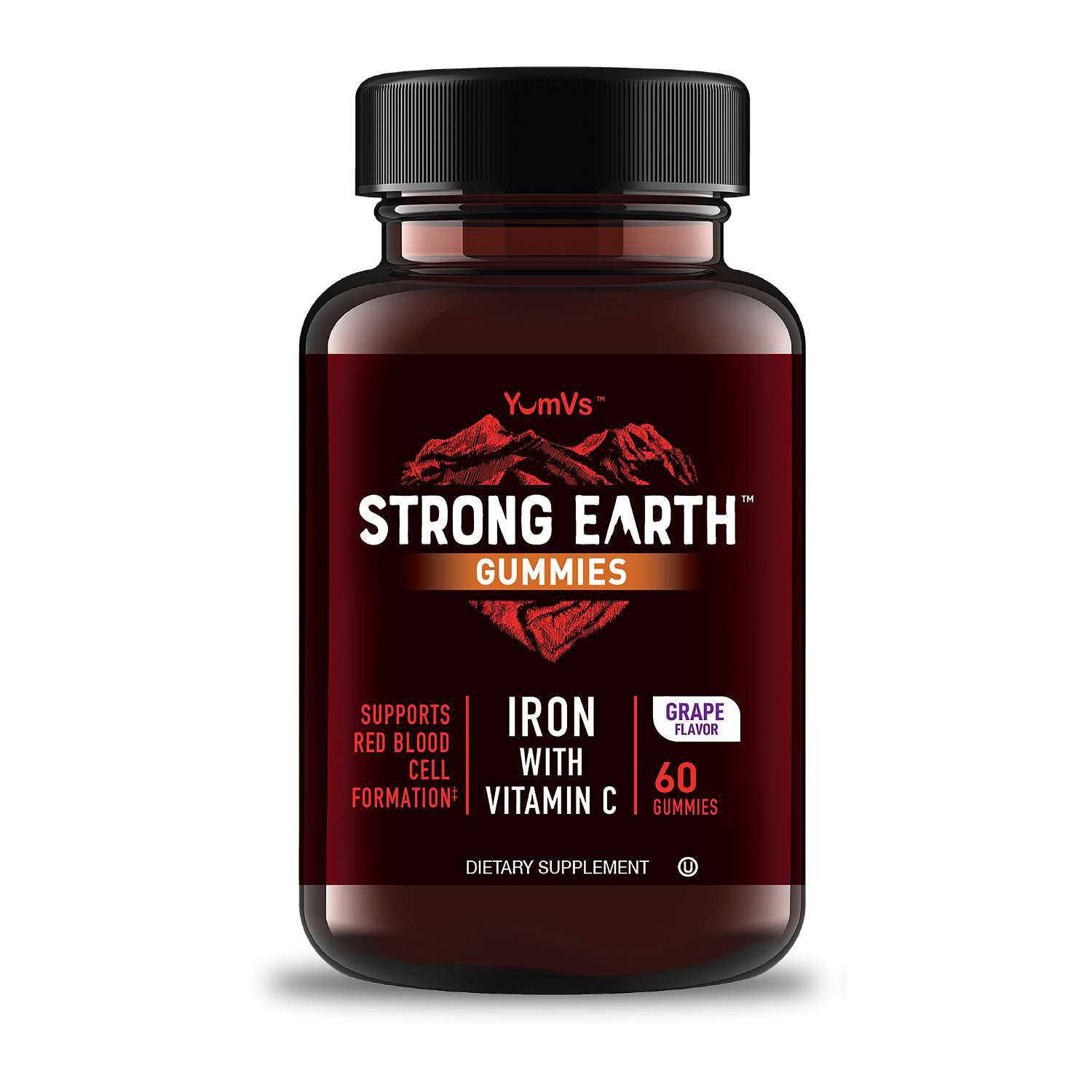 Iron With Vitamin C  - Grape - 60 Gummies (30 Servings)  | GNC