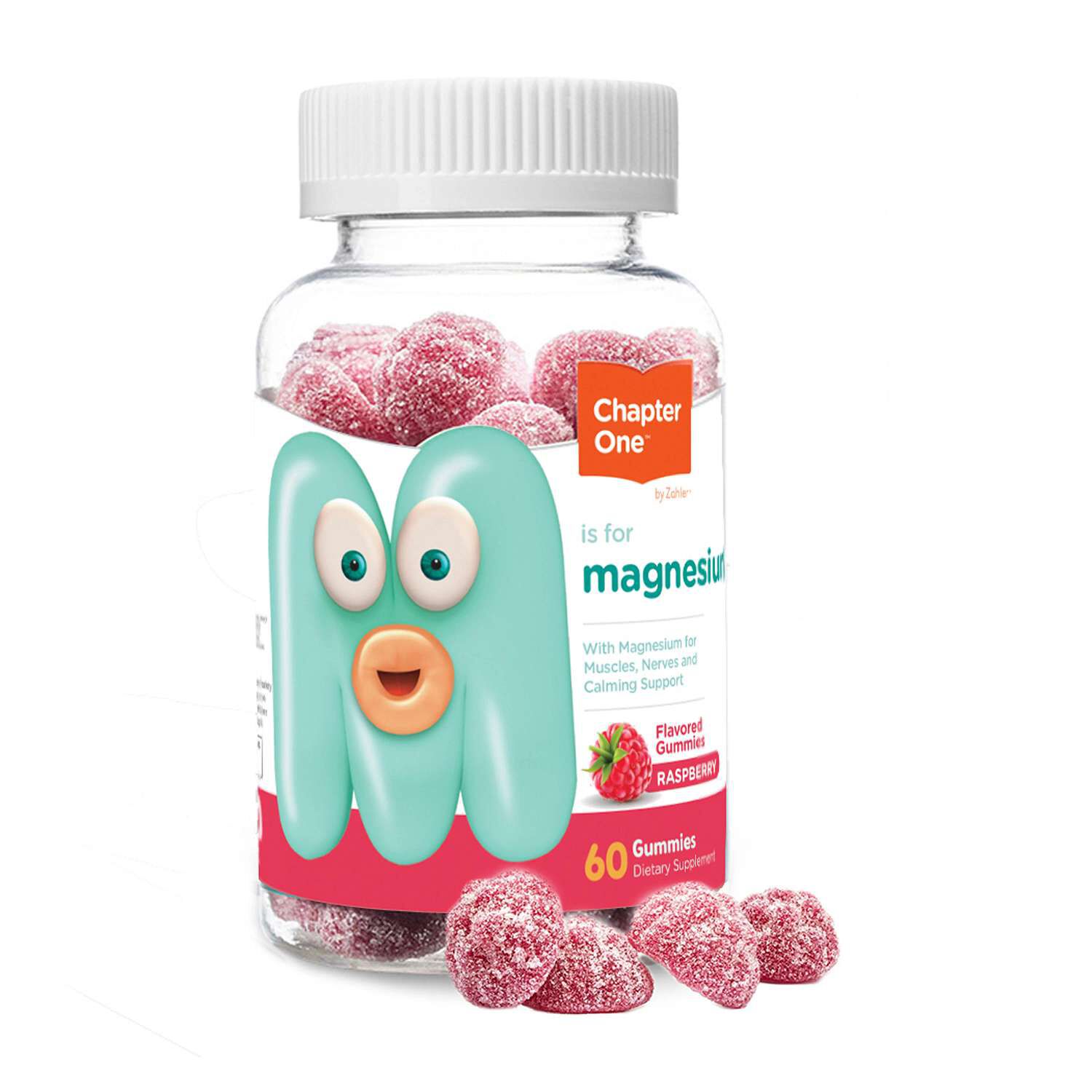 Chapter One&trade; M Is For Magnesium - Raspberry - 60 Gummies (30 Servings)