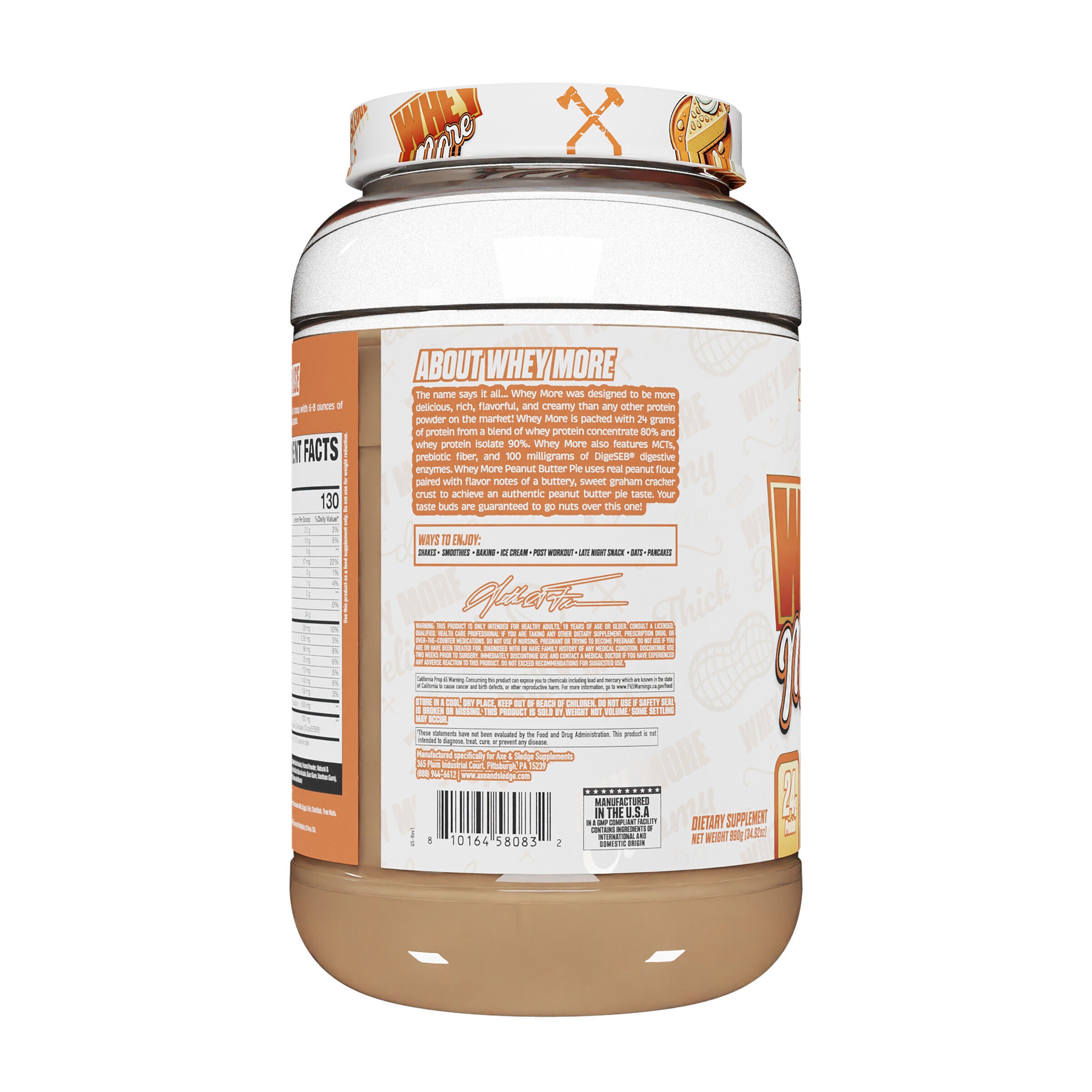 Whey More - Peanut Butter Pie (30 Servings)  | GNC
