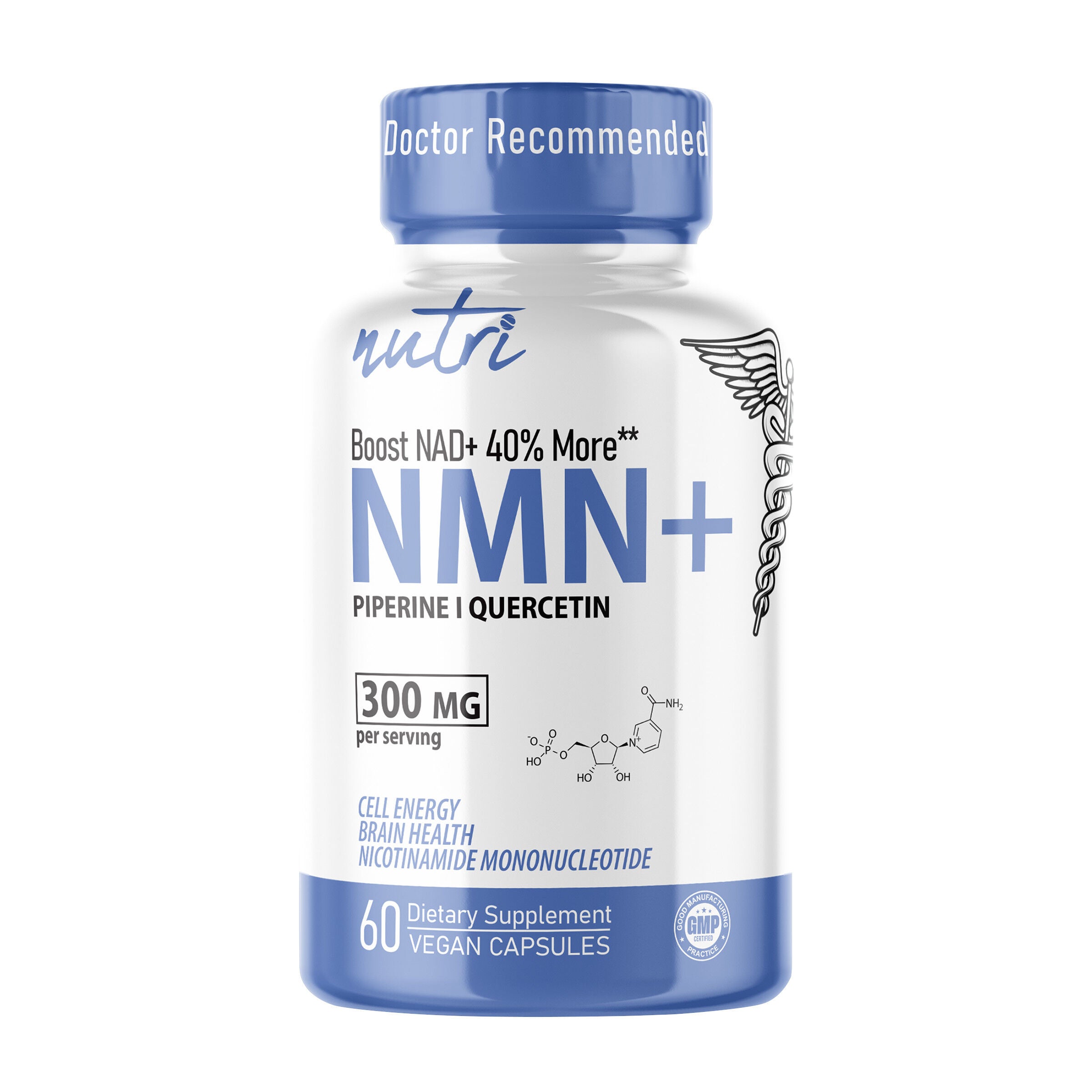 Nature's Fusions Nmn+ 300Mg - 60 Capsules (30 Servings)