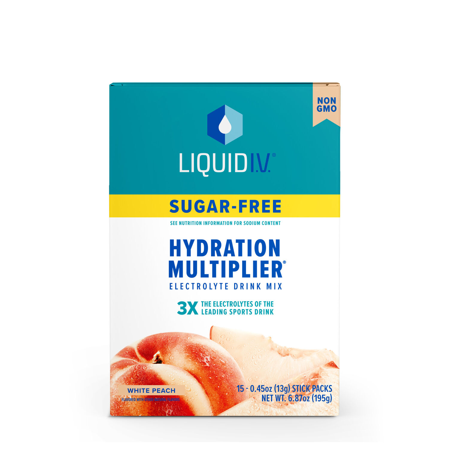 Hydration Multiplier Drink Mix: Sugar-Free - White Peach &#40;15 Stick Packs&#41;  | GNC