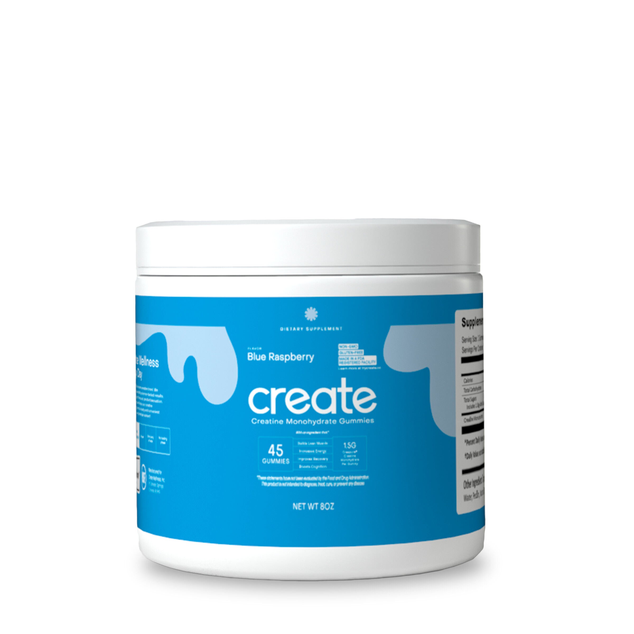 Creatine Monohydrate Gummies - Blue Raspberry - 45 Gummies &#40;15 Servings&#41;  | GNC