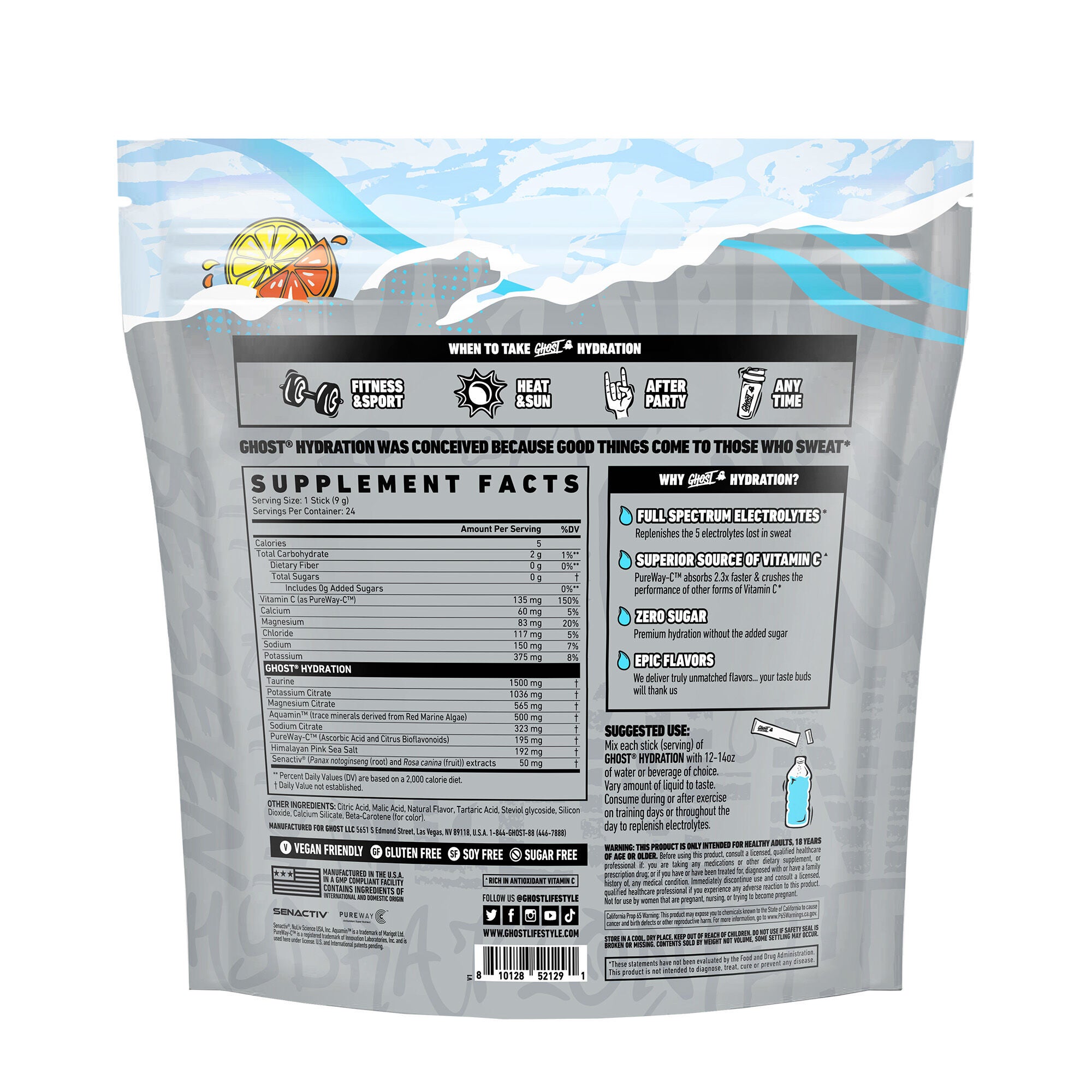 Hydration Sticks - Lemon Crush (24 Stick Packs) Lemon Crush | GNC