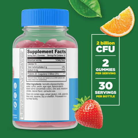 Sugar Free Probiotic 2 Billion CFU - 60 Gummies &#40;30 Servings&#41;  | GNC