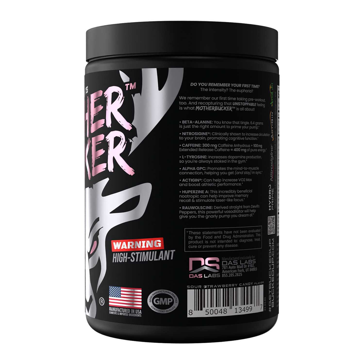 Mother Bucker&trade; Nootropic Pre-Workout - Strawberry Super Sets (20 Servings)