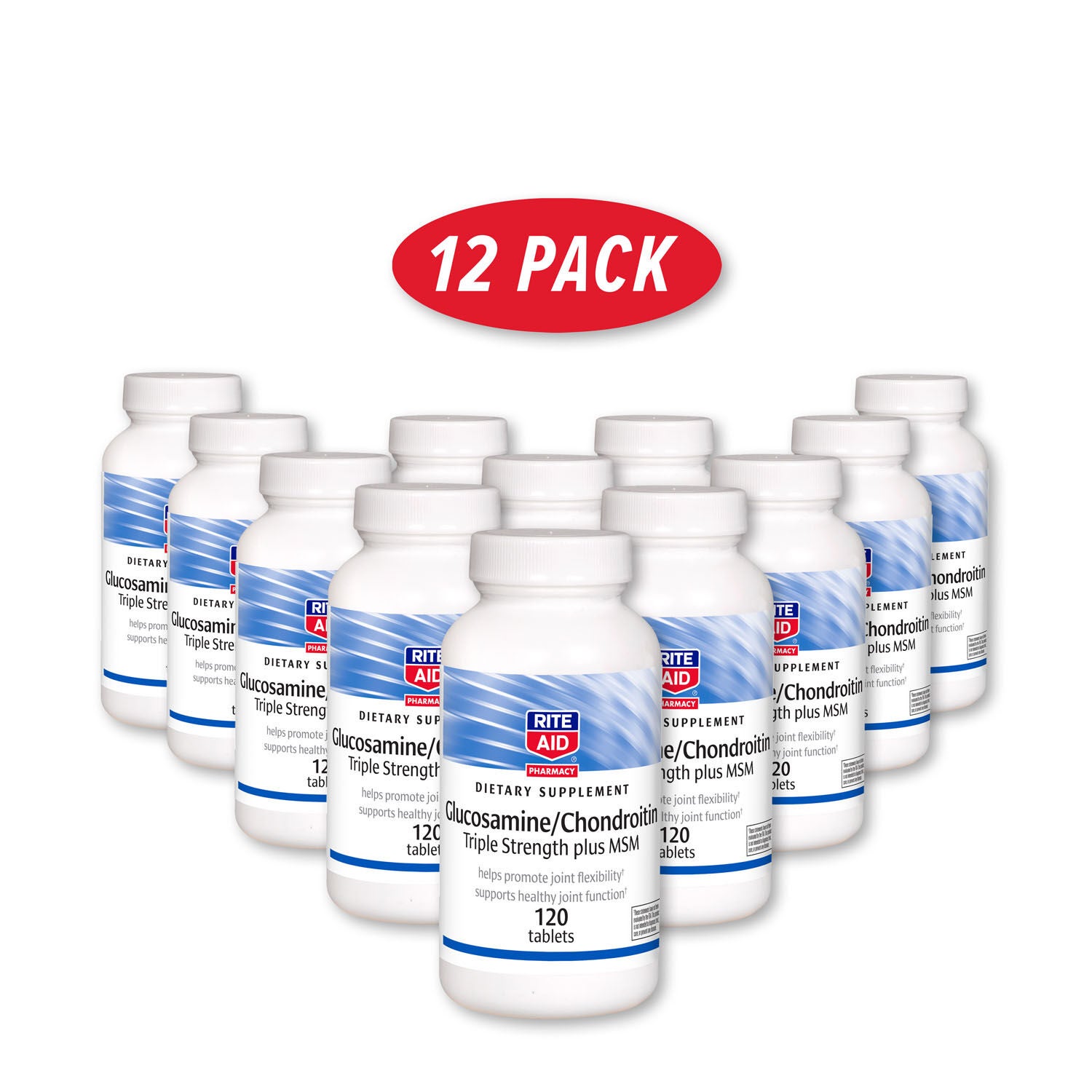 Glucosamine/Chondroitin Triple Strength plus MSM 12 Pack GNC