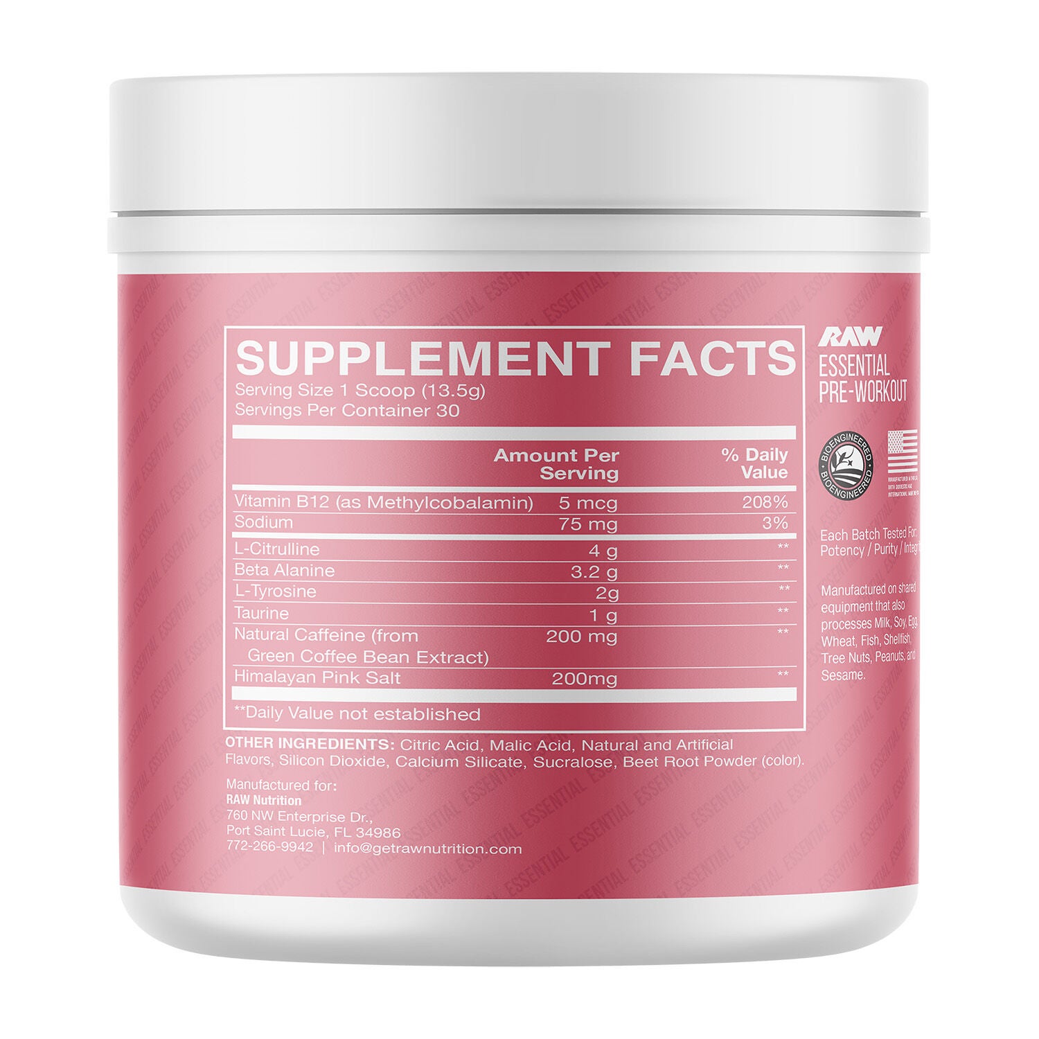 Essential Pre-Workout - Sour Watermelon (30 Servings)  | GNC