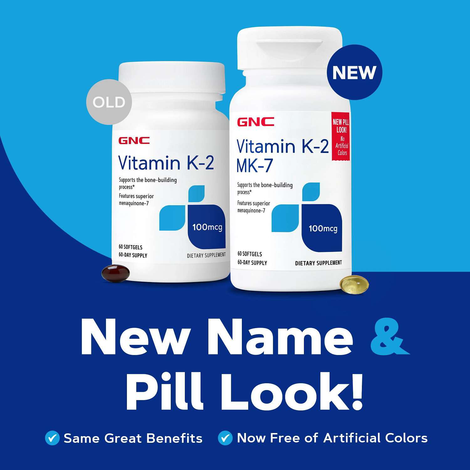Vitamin K-2 - 100 mcg - 60 Softgels (60 Servings)  | GNC