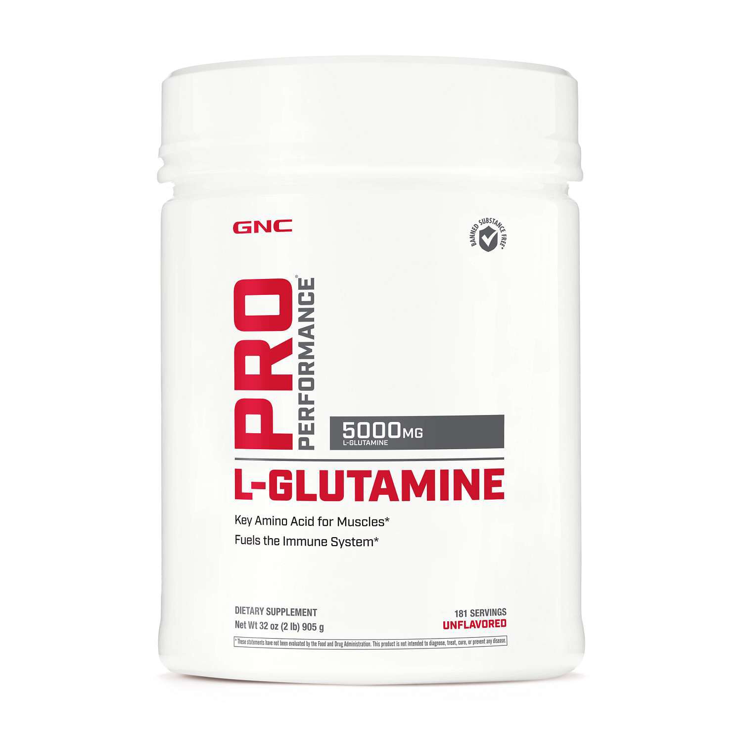 L-Glutamine 5000mg - Unflavored&nbsp;(181 Servings)  | GNC