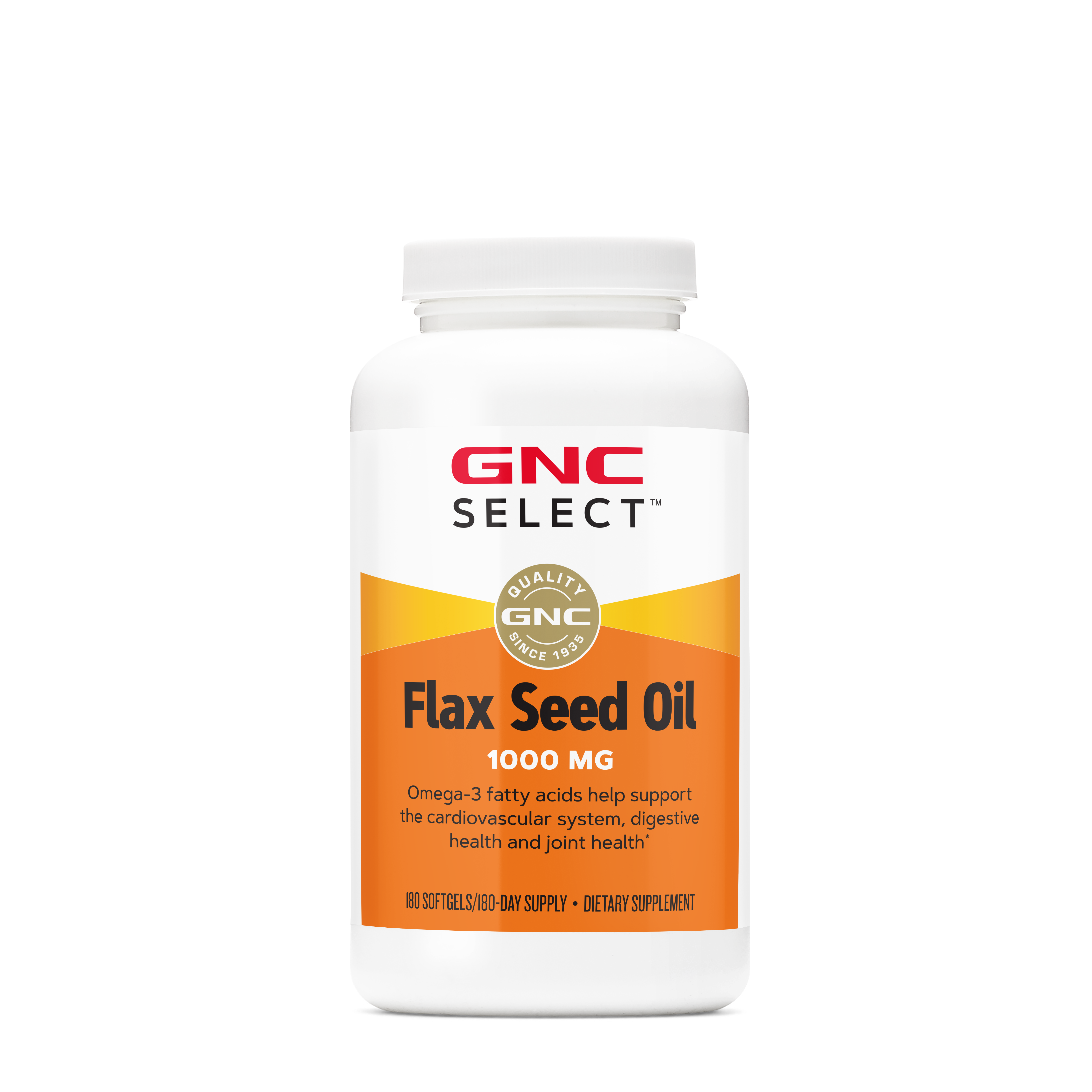 Flax Seed Oil 1000mg 180 Softgels (180 Servings) GNC