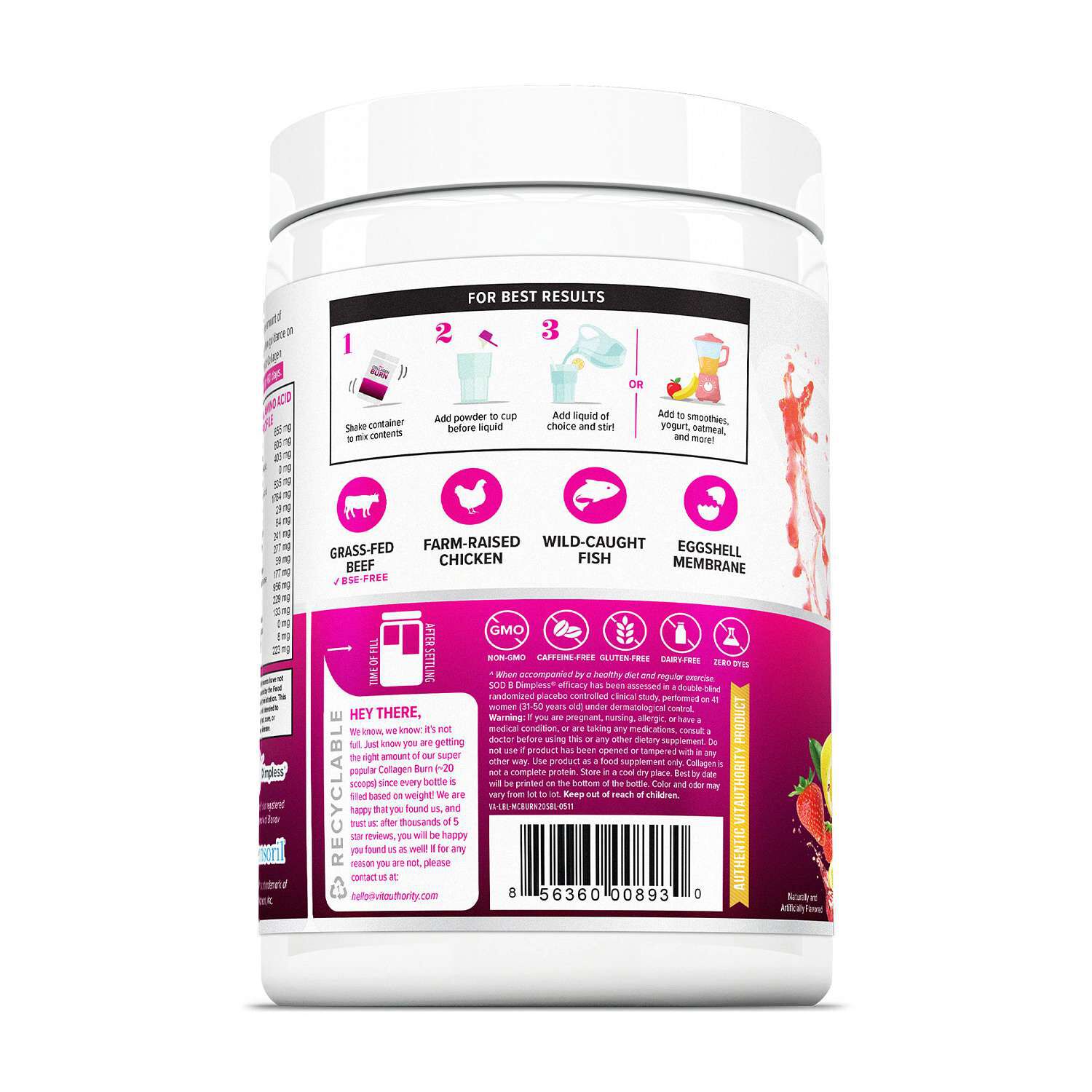 Multi Collagen Burn - Strawberry Lemonade - 7.62 oz. (20 Servings)