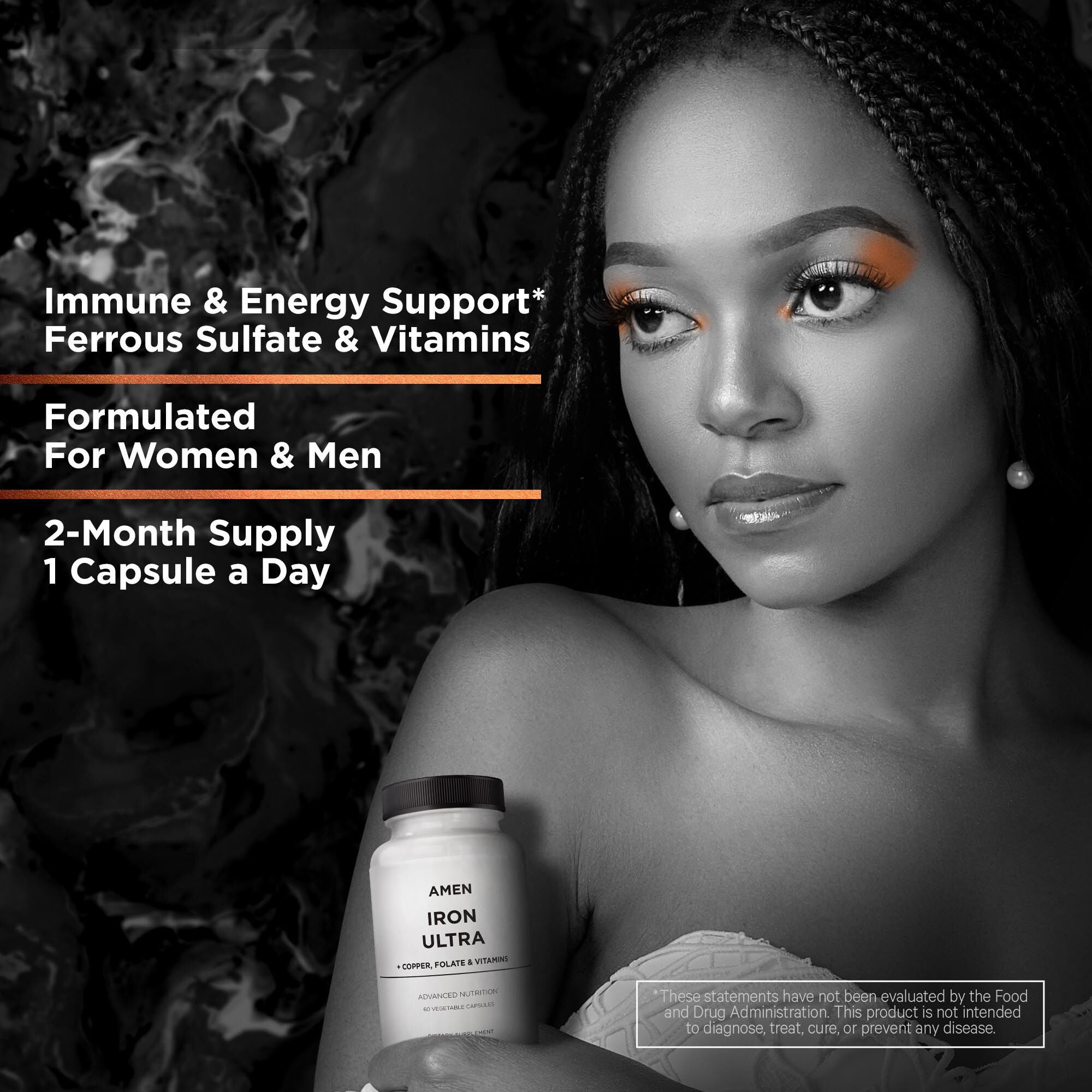 AMEN - Iron Ultra - 60 Capsules (60 Servings)  | GNC