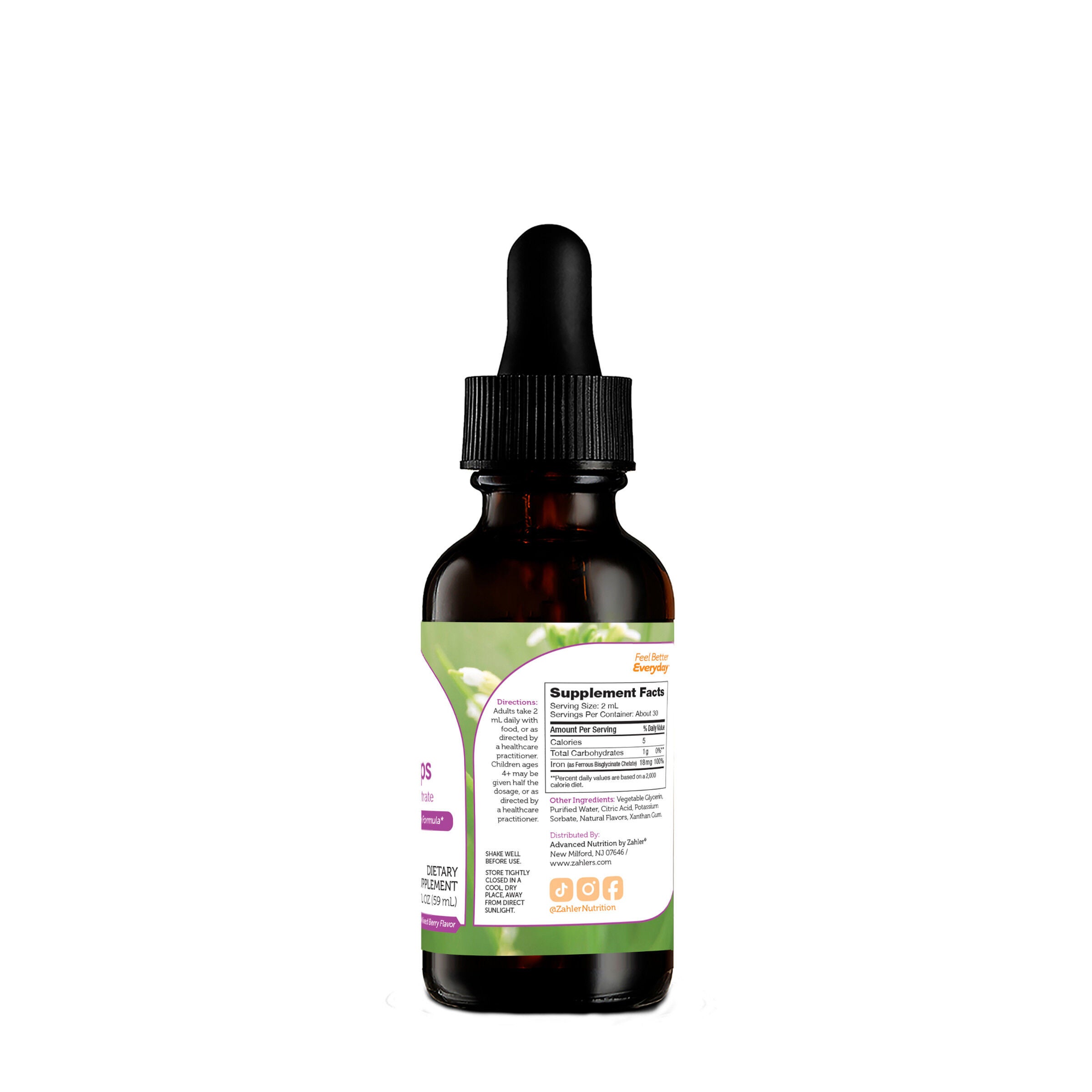 Liquid Iron Drops - Mixed Berry - 2 fl oz (30 Servings)  | GNC