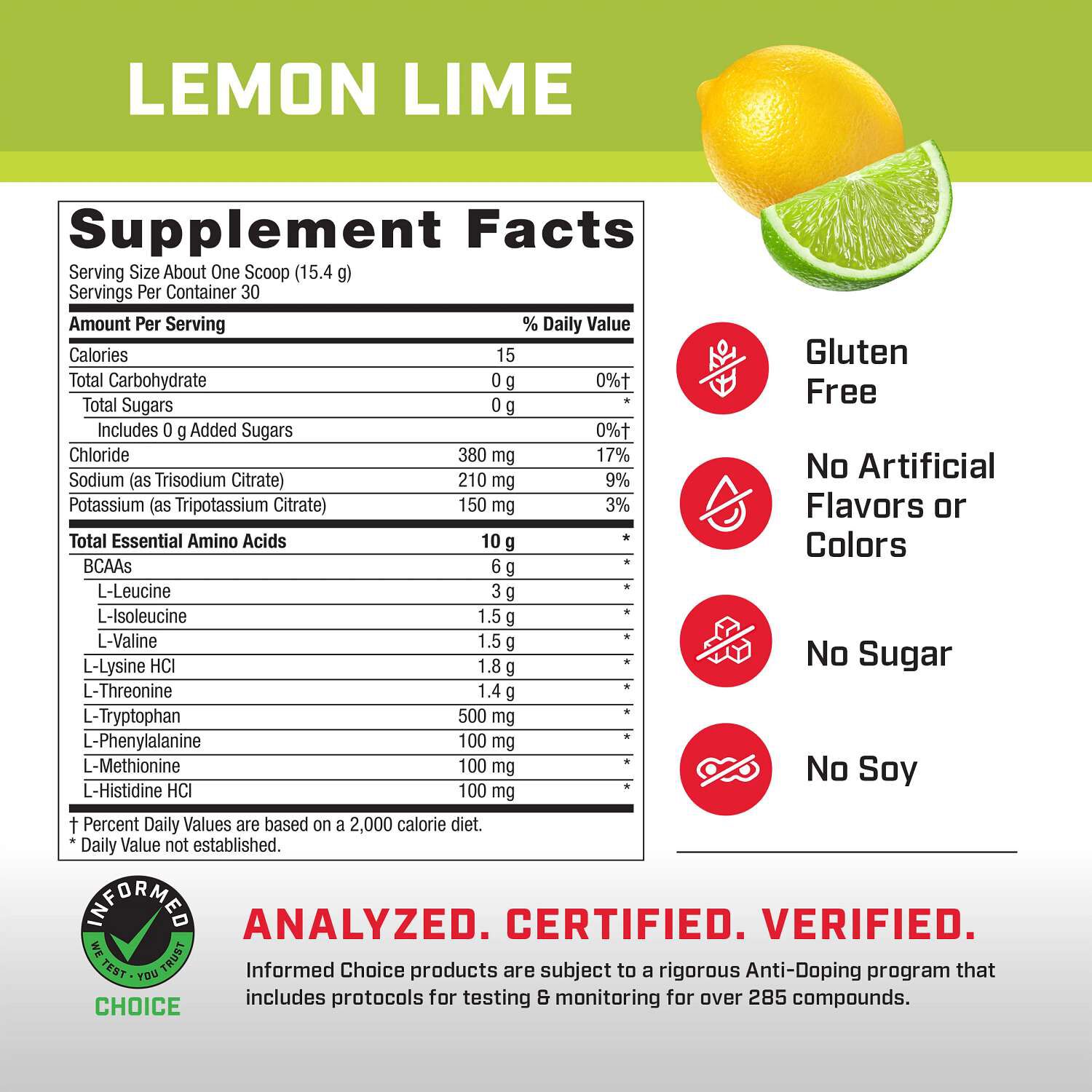Essential Amino Complete - Lemon Lime (30 Servings) Lemon Lime | GNC