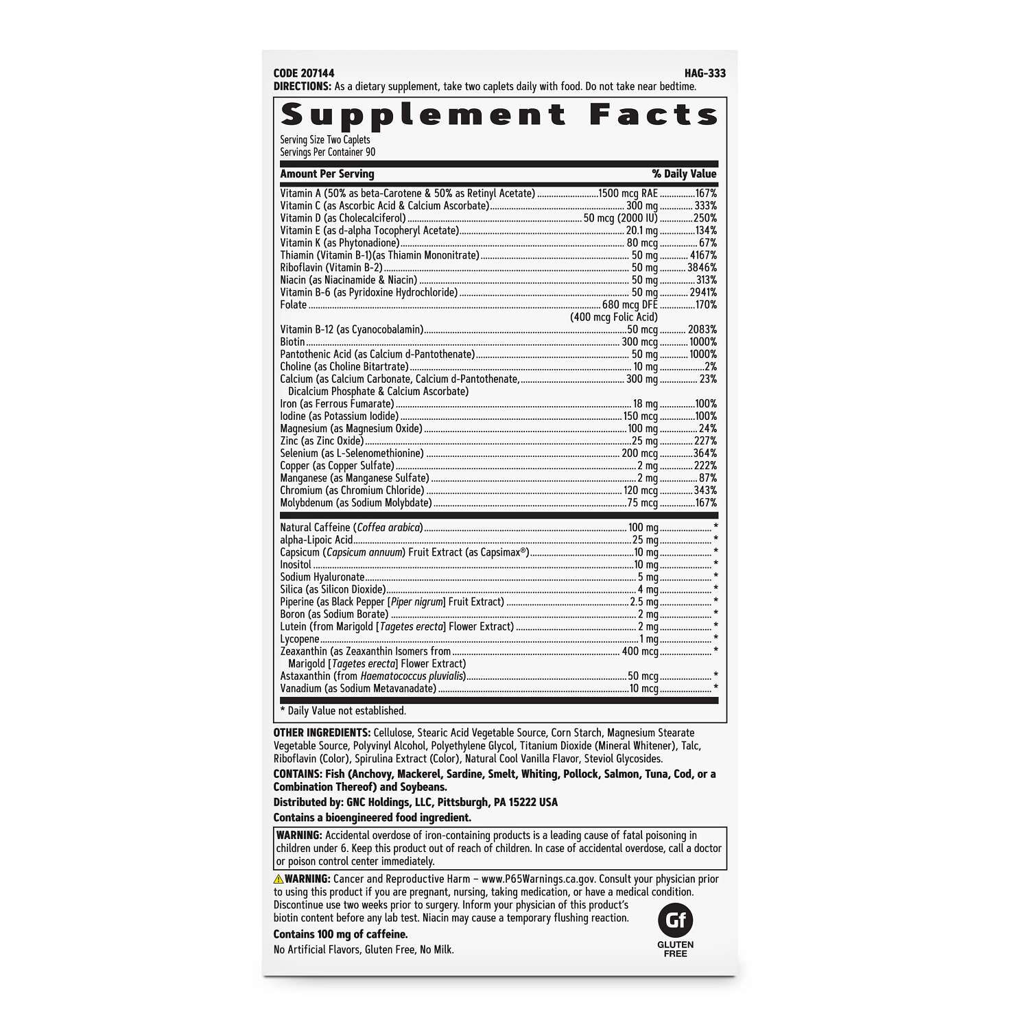 Energy & Metabolism Multivitamin V2 - 180 Caplets (90 Servings)