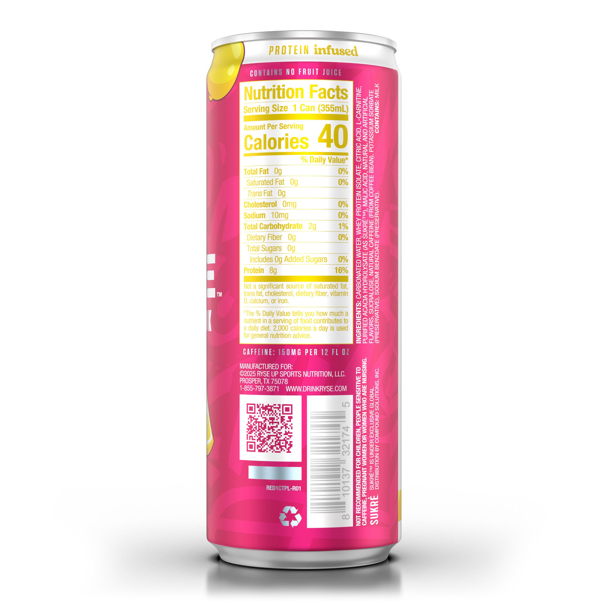 RYSE - Energy Drink - Country Time Pink Lemonade - 12 fl oz. (12