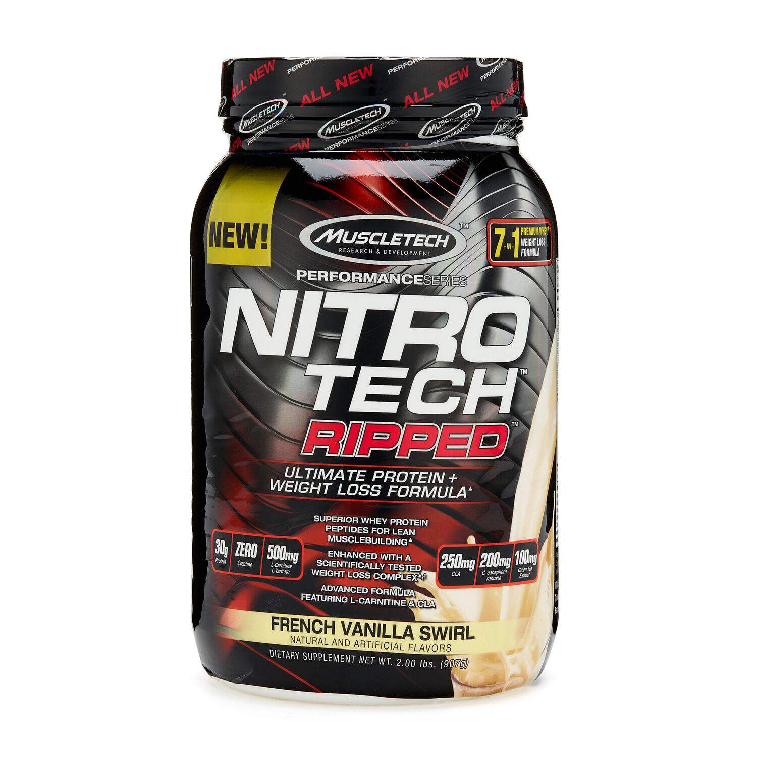 Muscletech Nitro Tech Ripped French Vanilla Swirl Gnc